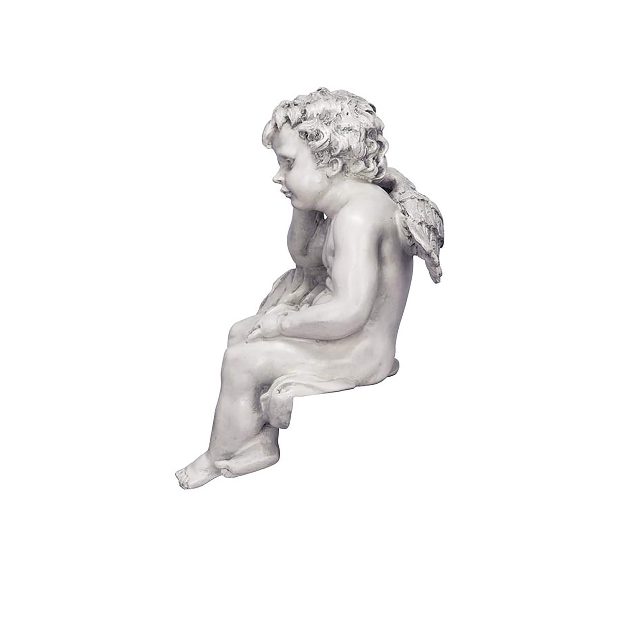 Design Toscano&#xAE; 13&#x22; Mourning Mortality Sitting Cherub Sculpture