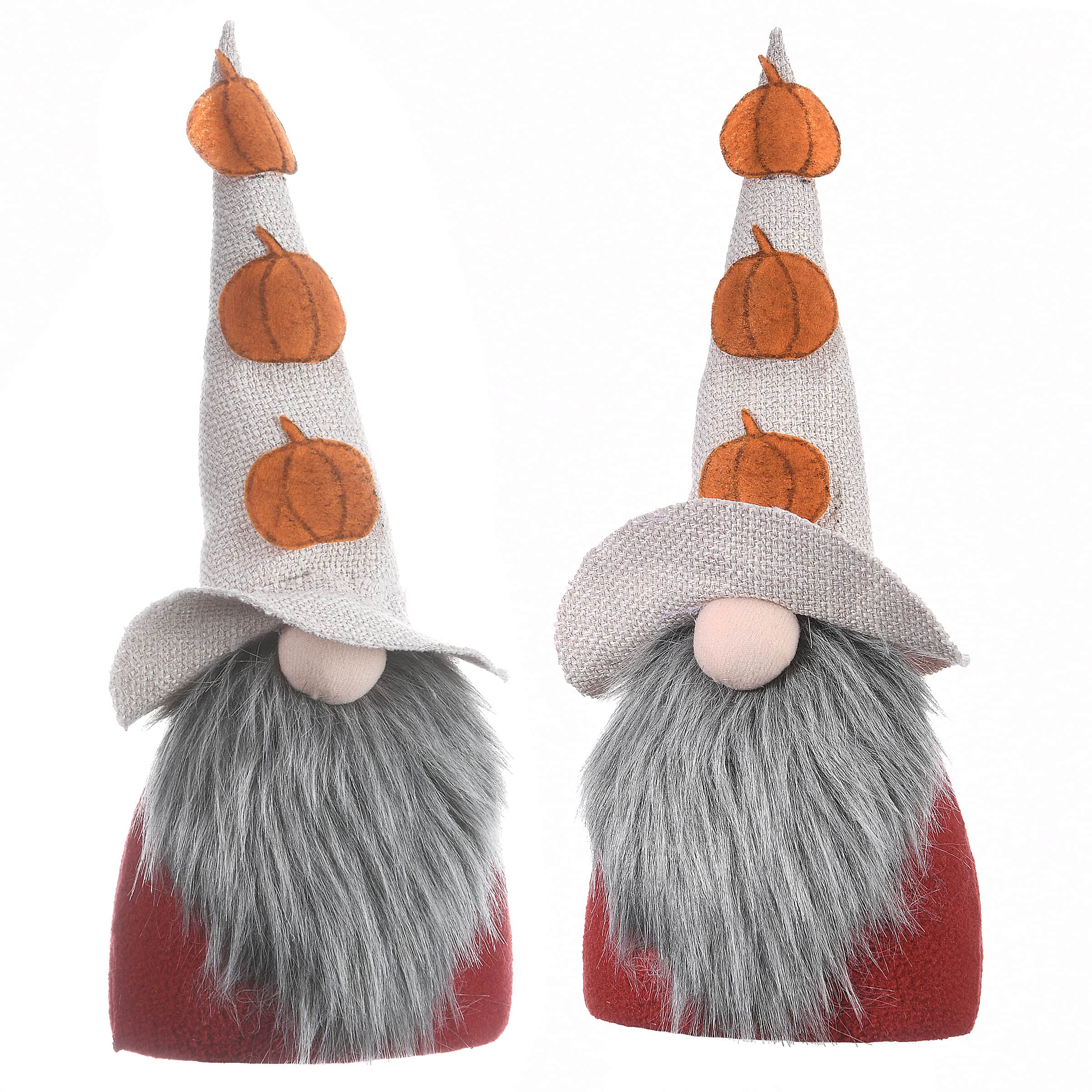 12&#x22; Halloween Gnomes in Pumpkin Hats, 2ct.