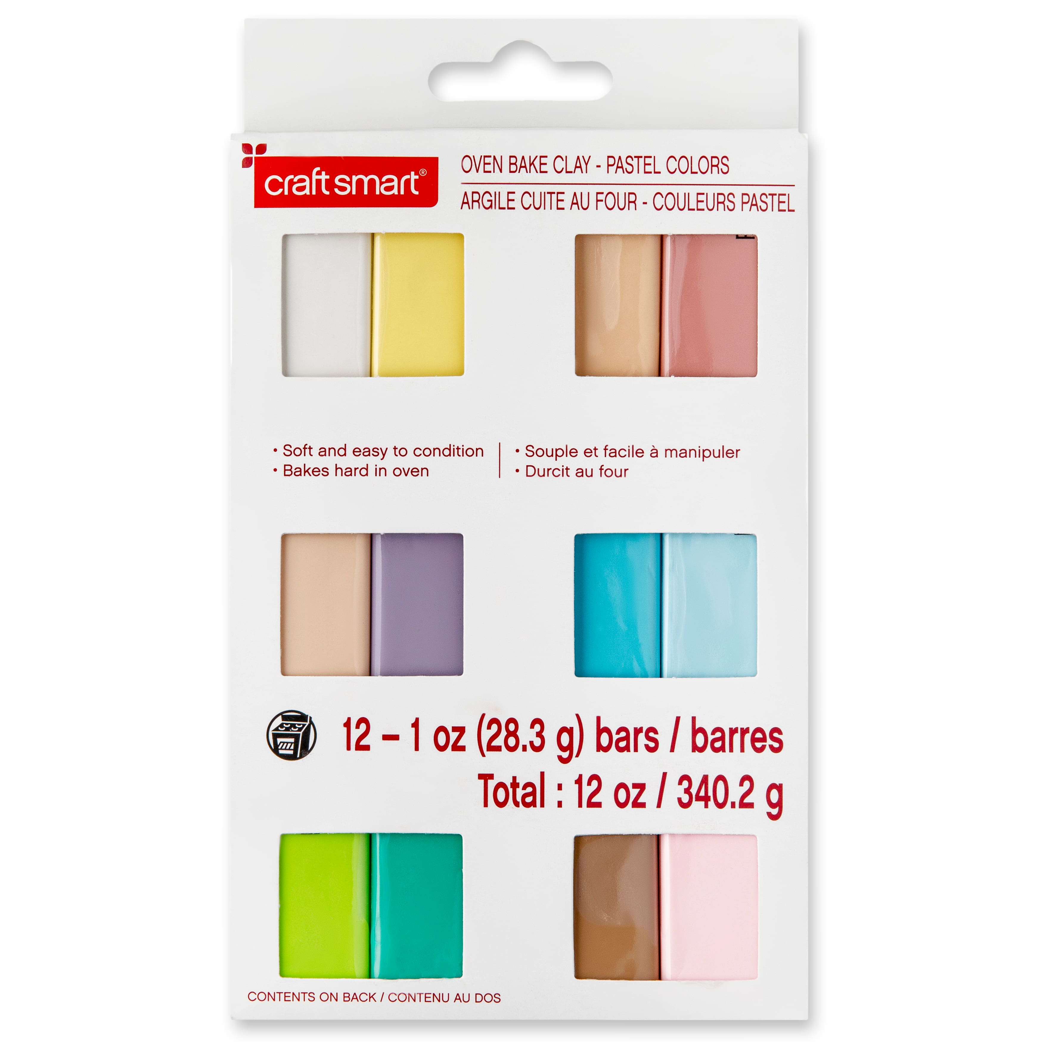 6 Packs: 12 ct. (72 total) 1oz. Pastel Colors Oven-Bake Clay by Craft Smart®