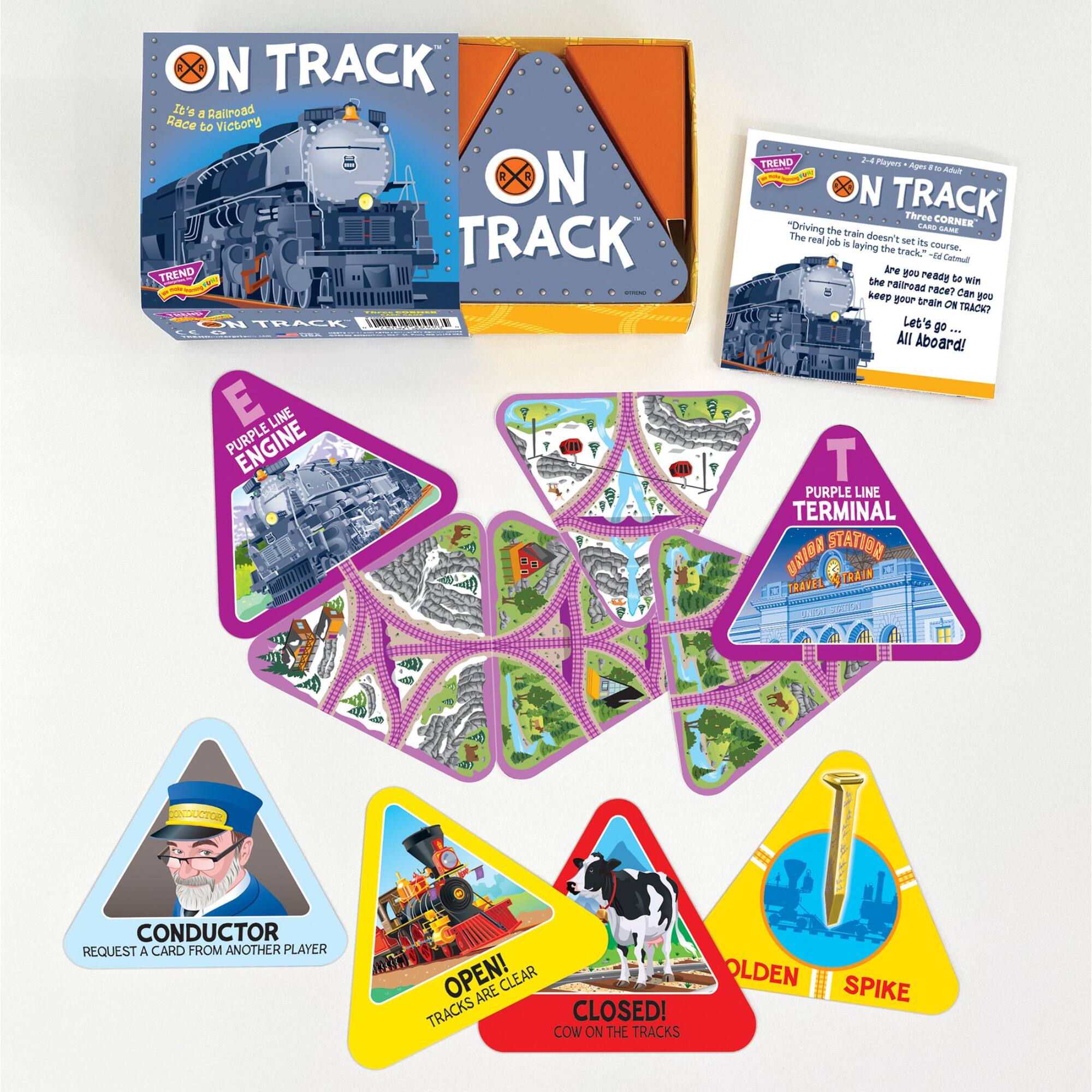 Trend Enterprises® ON TRACK™ Three Corner Card Game