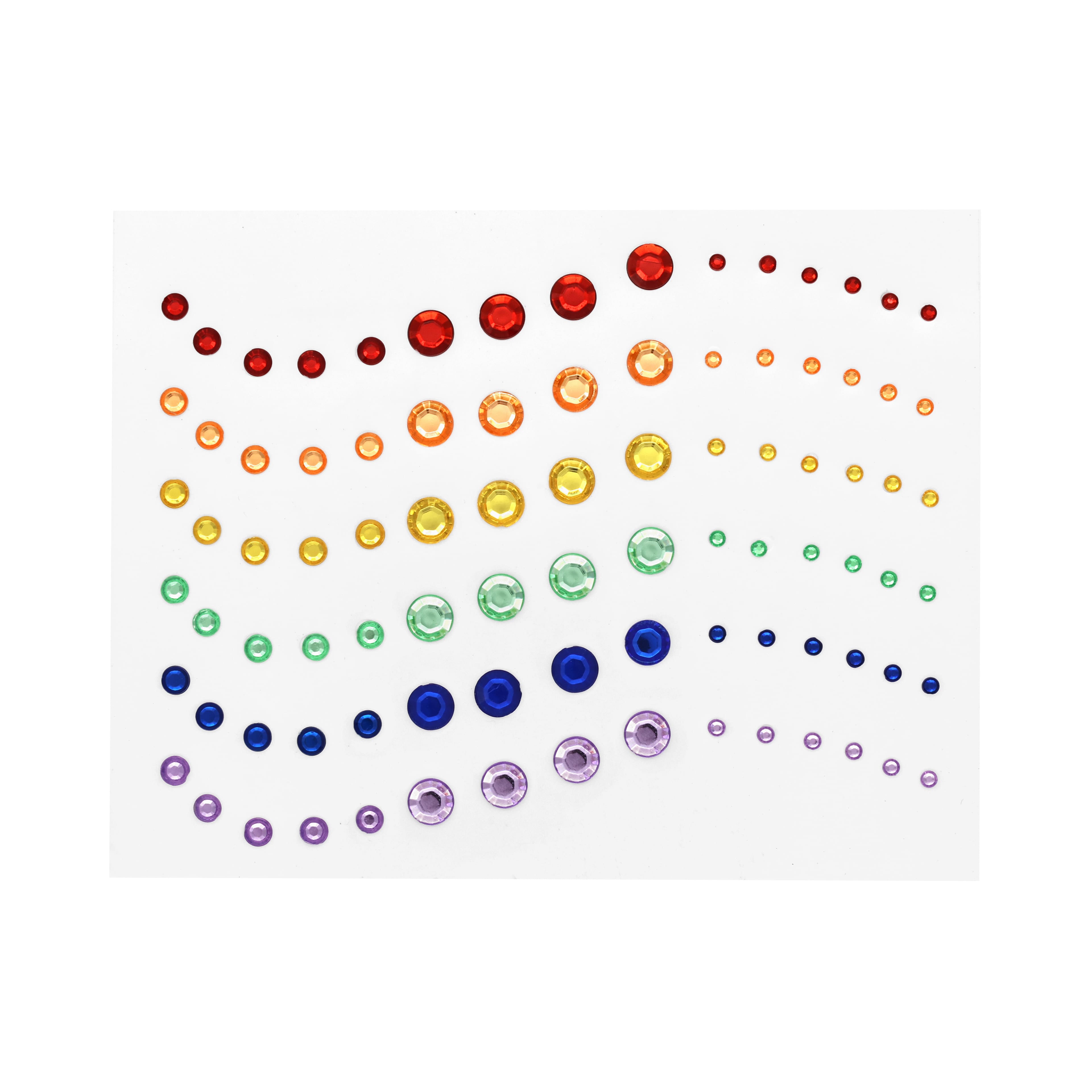 Pride Round Gems Face Decal by Celebrate It&#x2122;