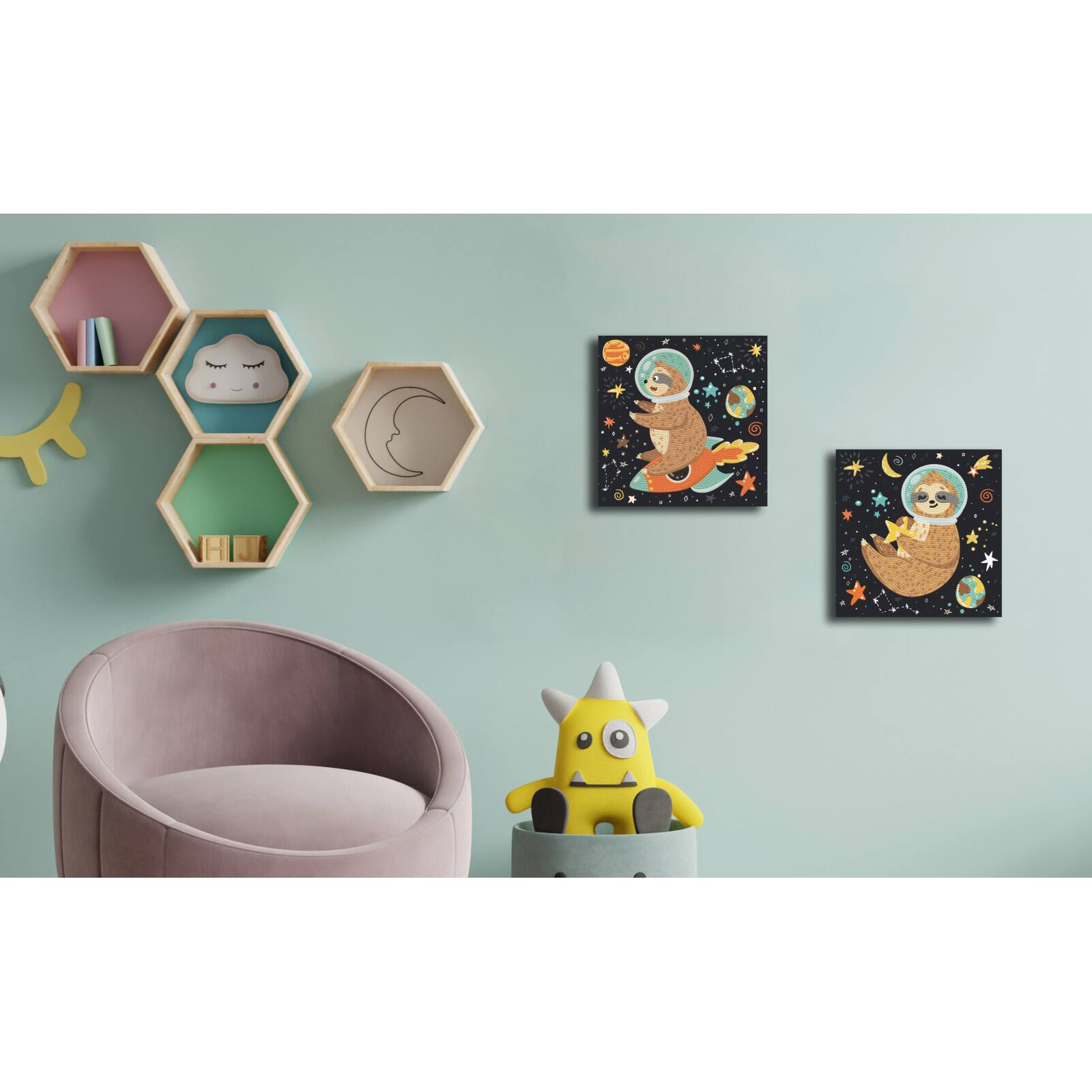 Diamond Dotz&#xAE; Sloth Universe Diamond Box Painting Kit