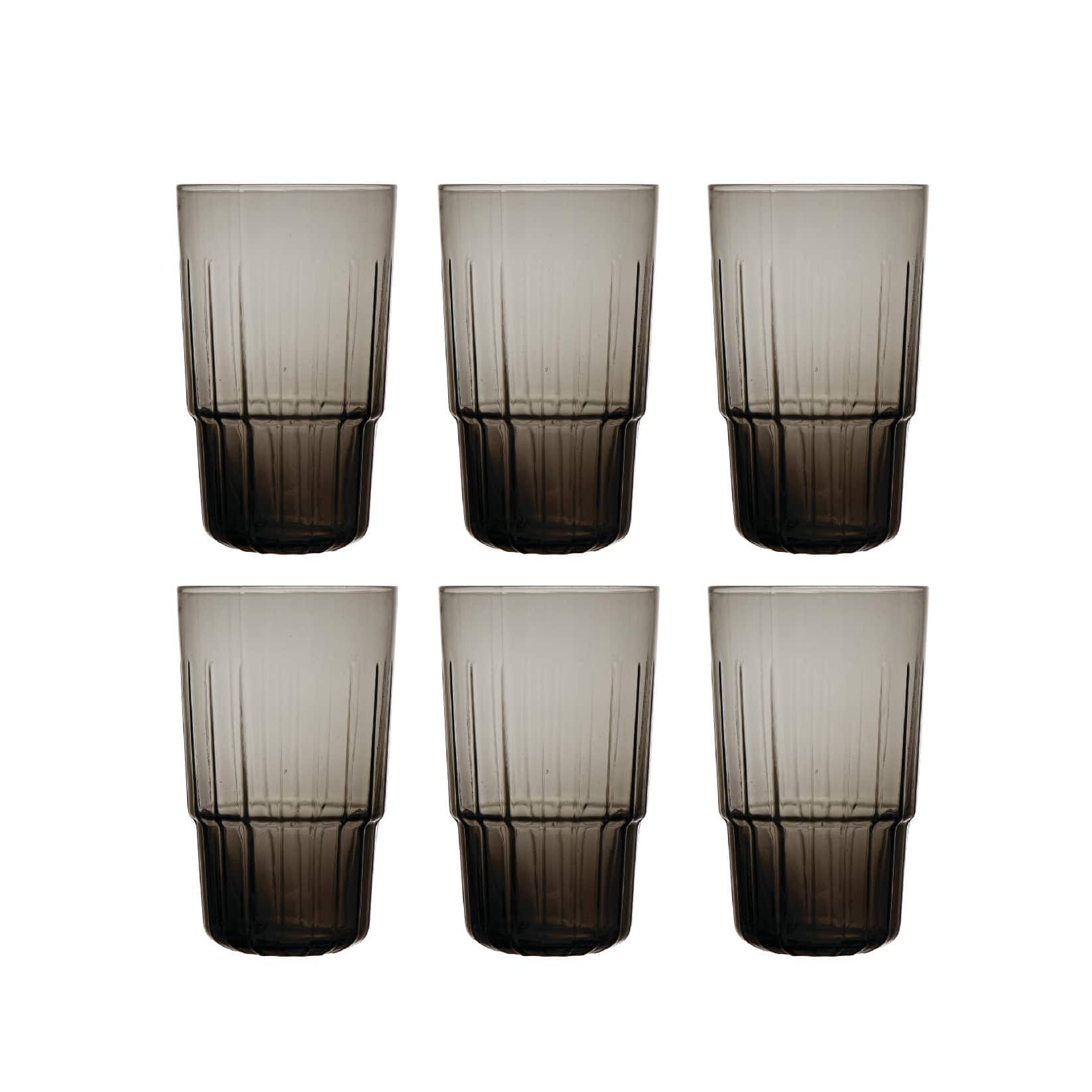 Hello Honey® 6" Mid-Century Gray Drinking Glasses, 6ct.