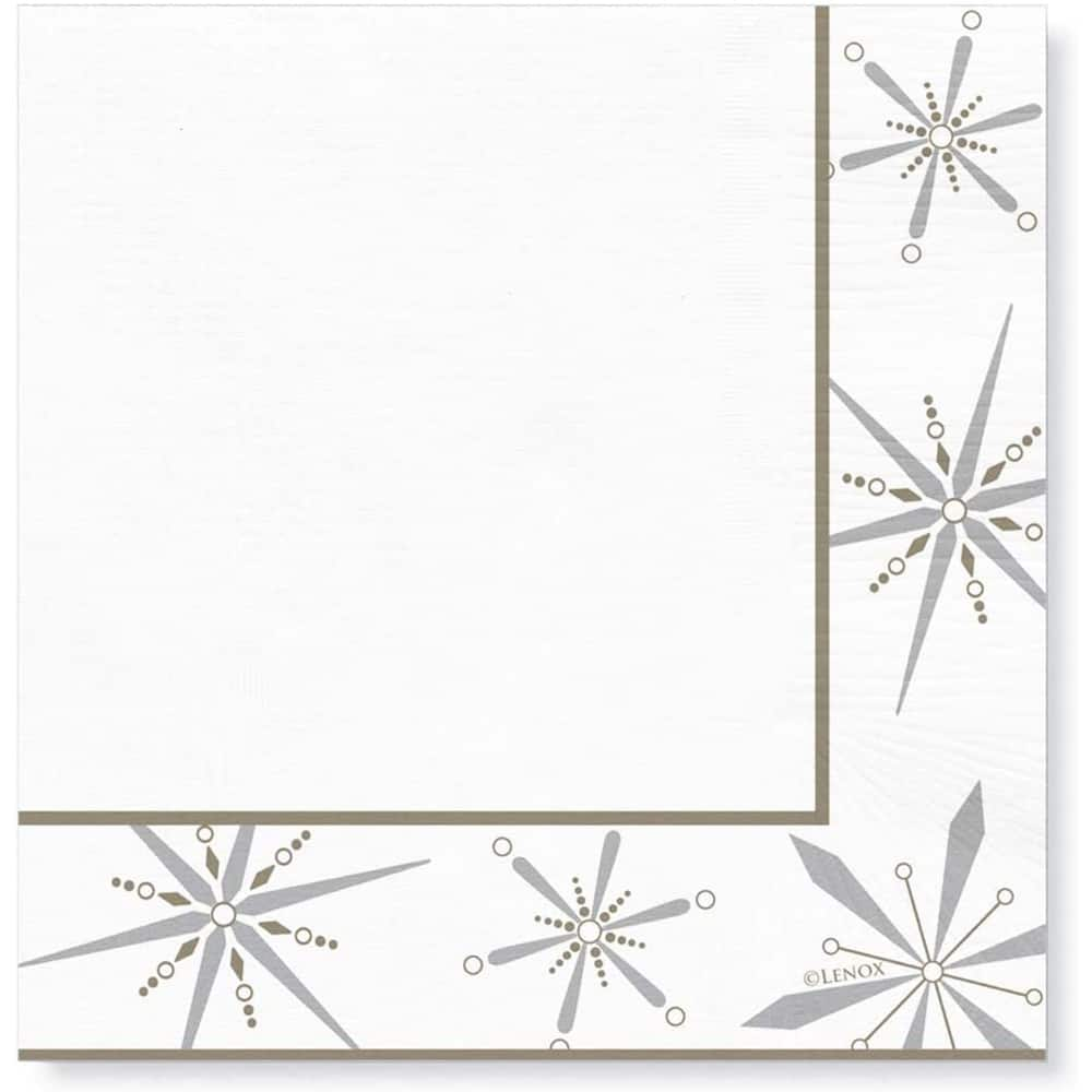 C.R. Gibson® Federal Platinum Snowflake Christmas Paper Cocktail Napkins by Lenox, 20ct. By Jam Paper | Michaels®