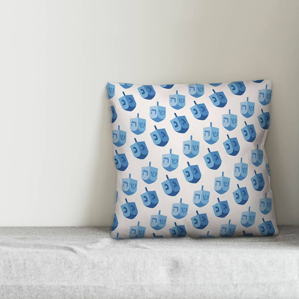 Blue Driedel Pattern 18x18 Spun Poly Pillow