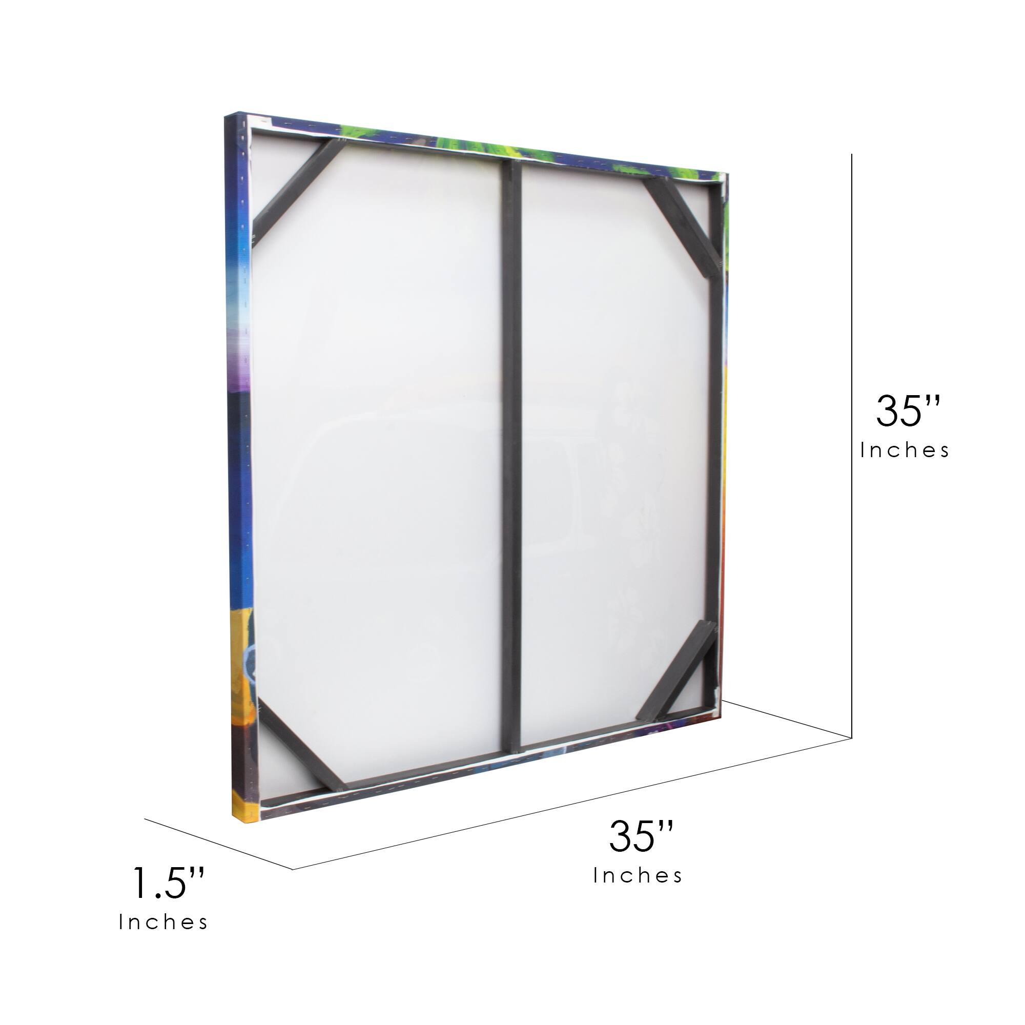 Surf Mini Bus Outdoor Canvas Art Print - 35"x35"