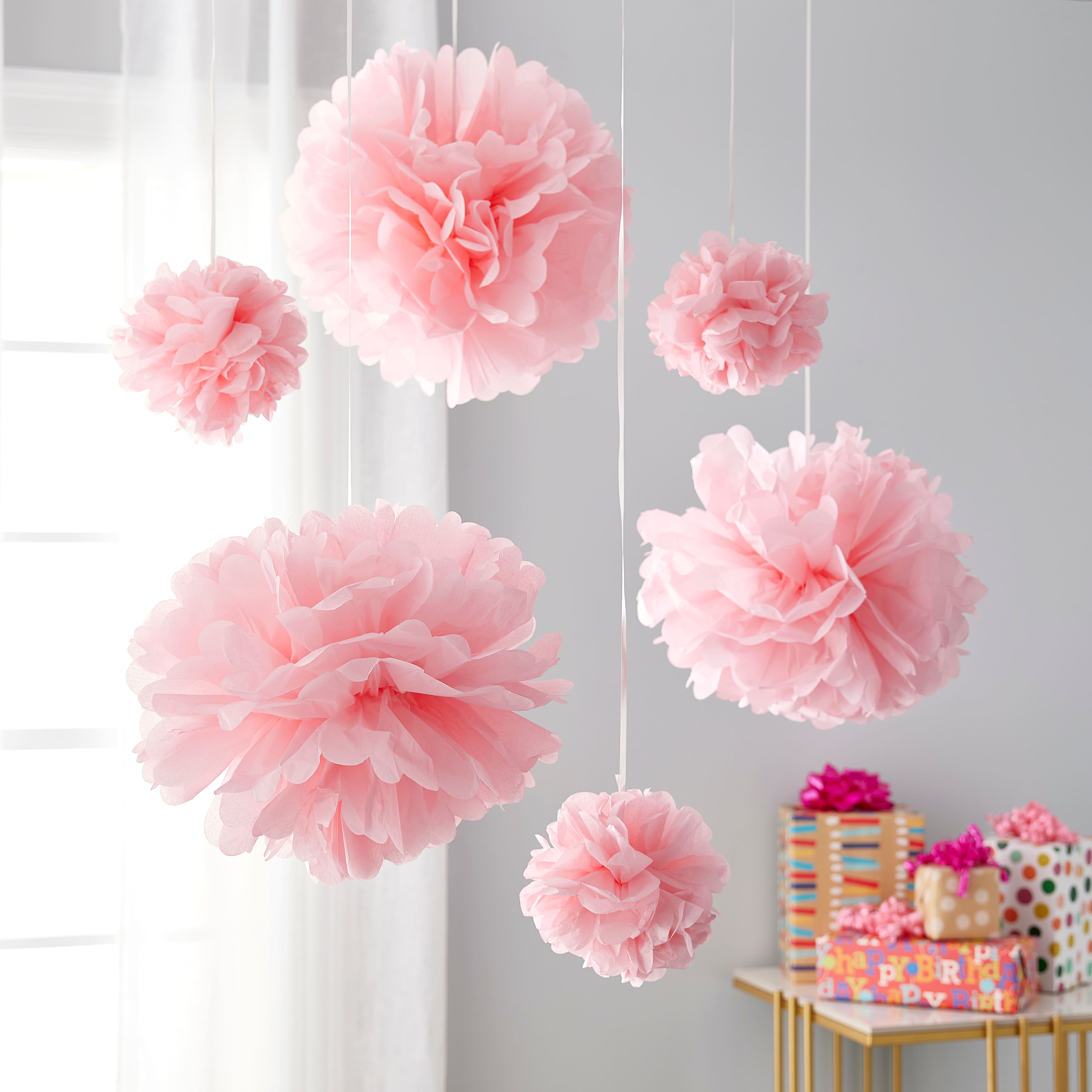 Light Pink Paper Pom Poms By Celebrate It™