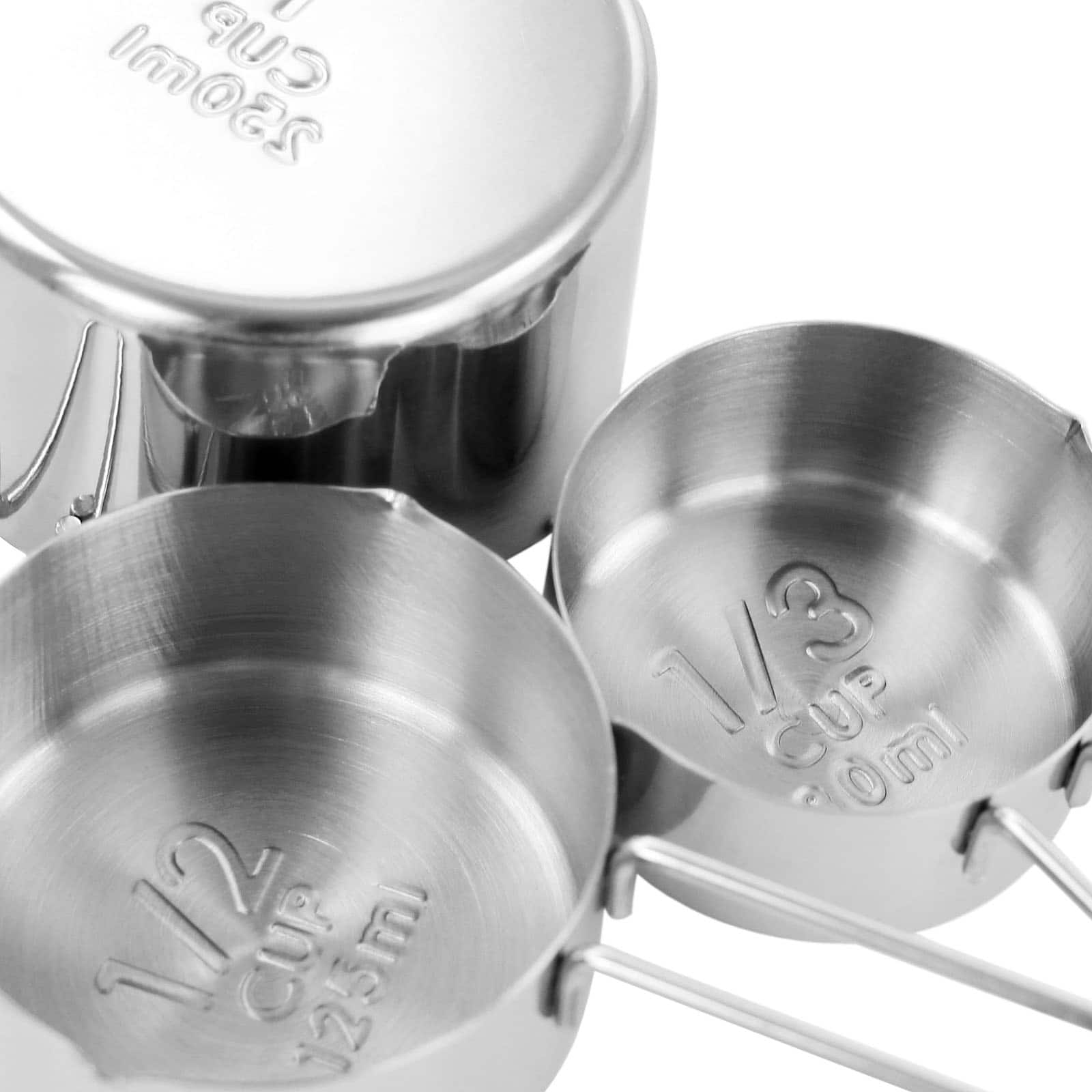 MegaChef 14 Piece Stainless Steel Measuring Cup & Spoon Set with Mixing Bowls