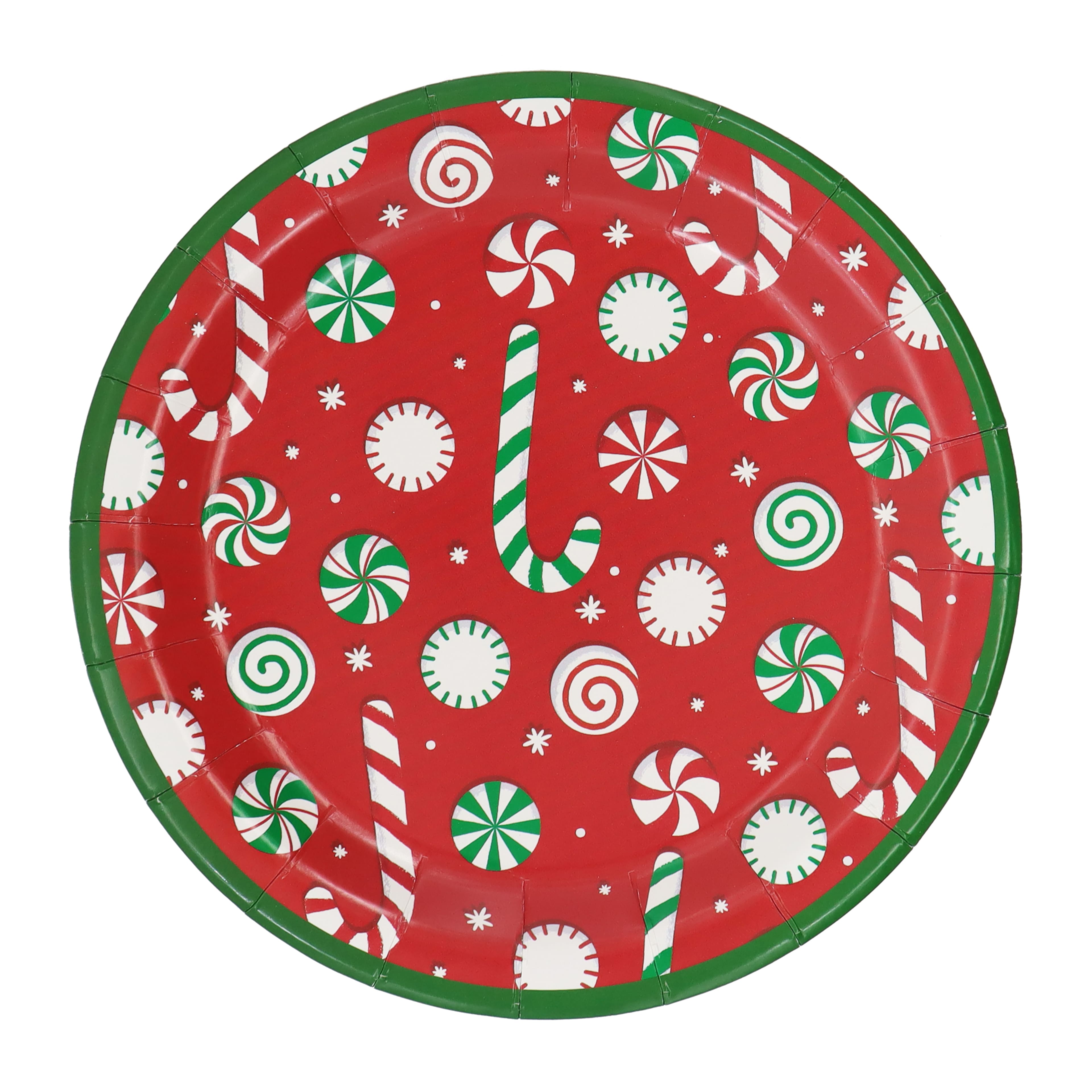 7&#x22; Candy Cane Paper Plates, 12ct. by Celebrate It&#x2122;