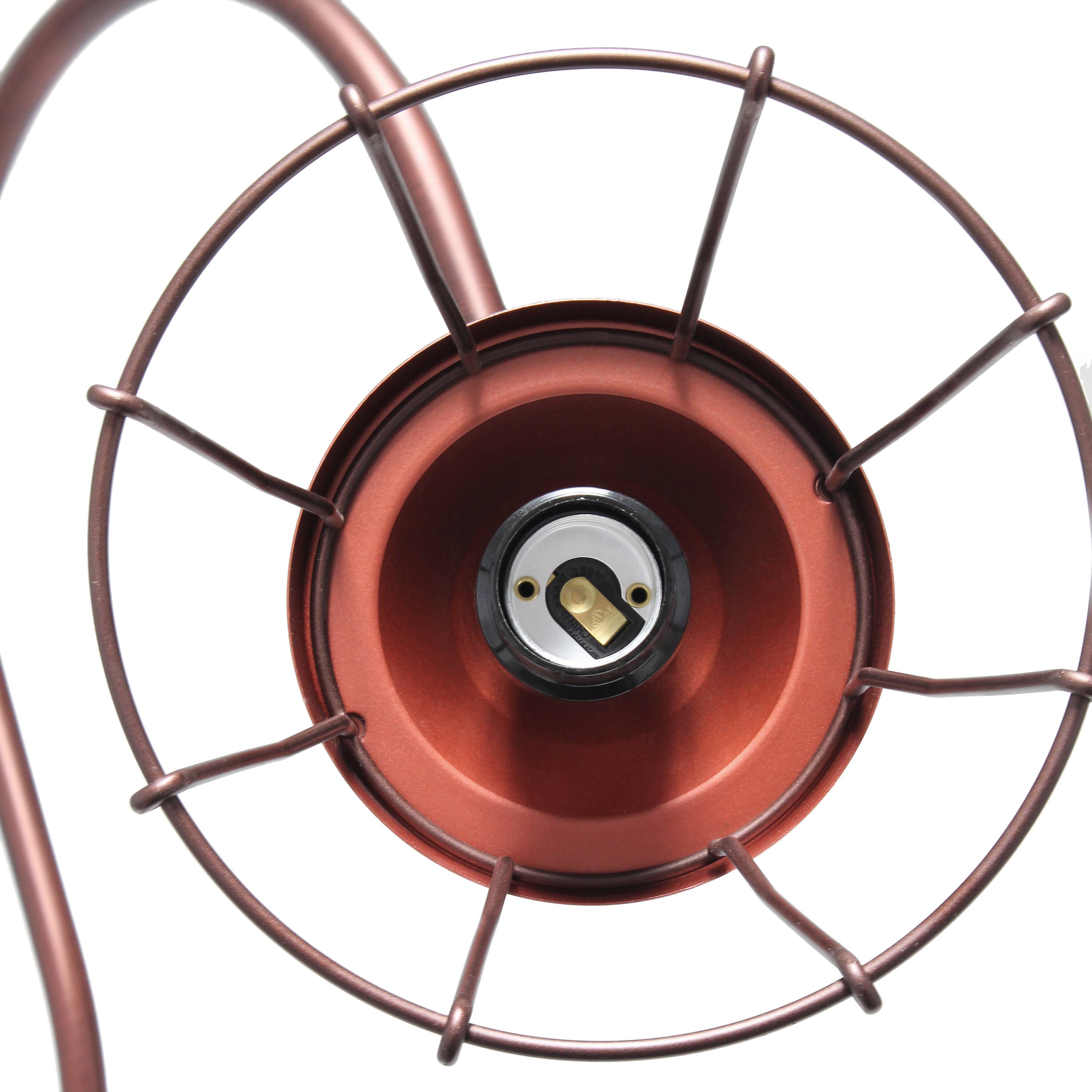 Lalia Home 25" Red Bronze Rustic Caged Shade Table Lamp