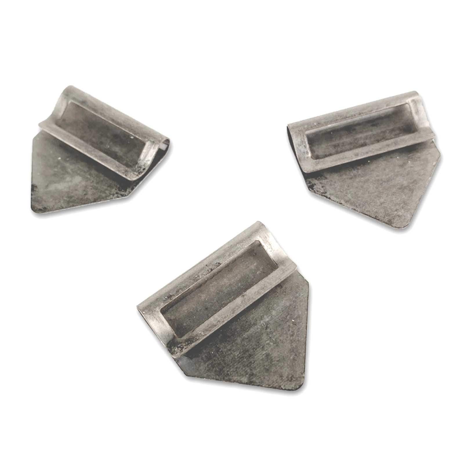 49 And Market Curators Aged Silver Metal Index Clips, 8ct.