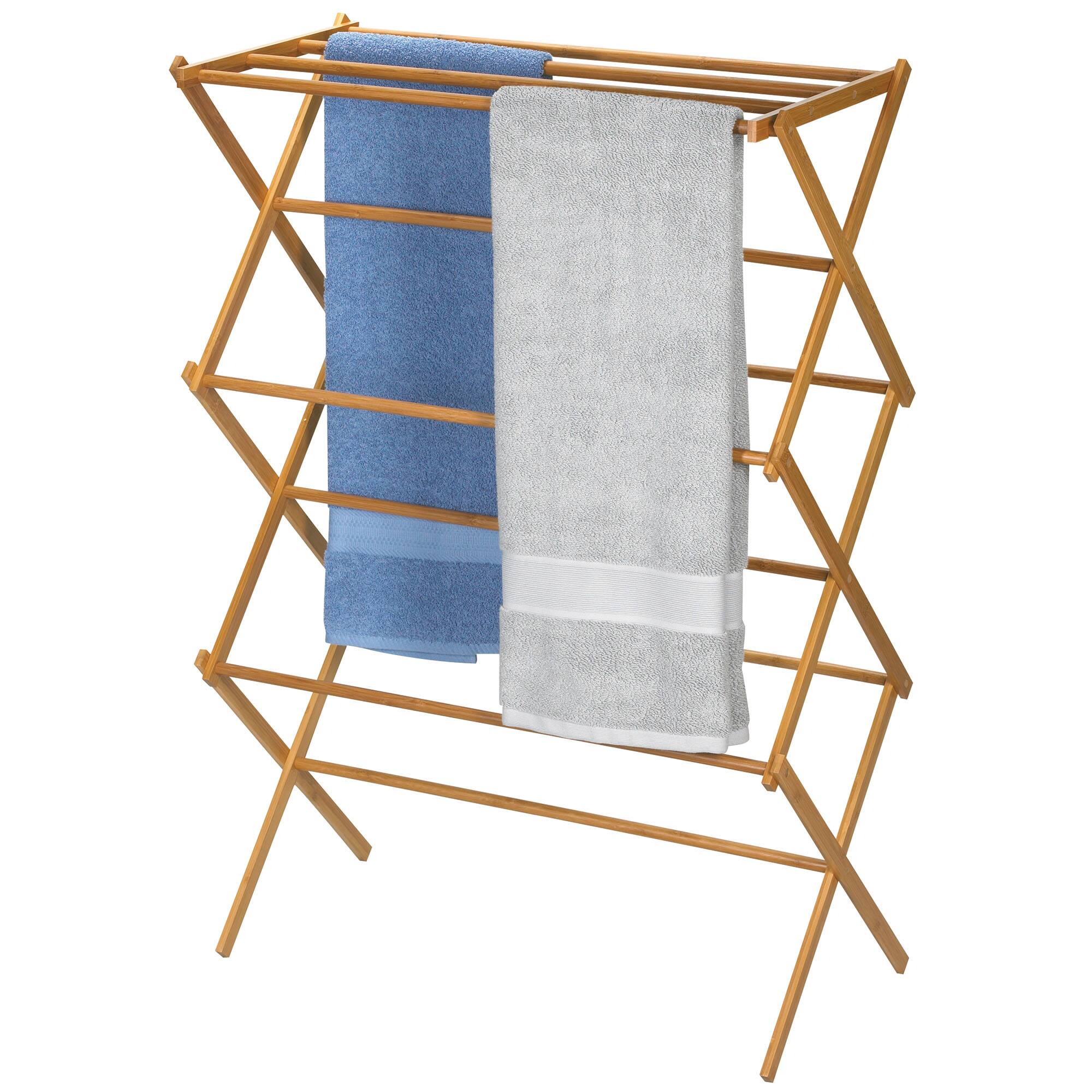Household Essentials Drying Rack (Bamboo, 29")