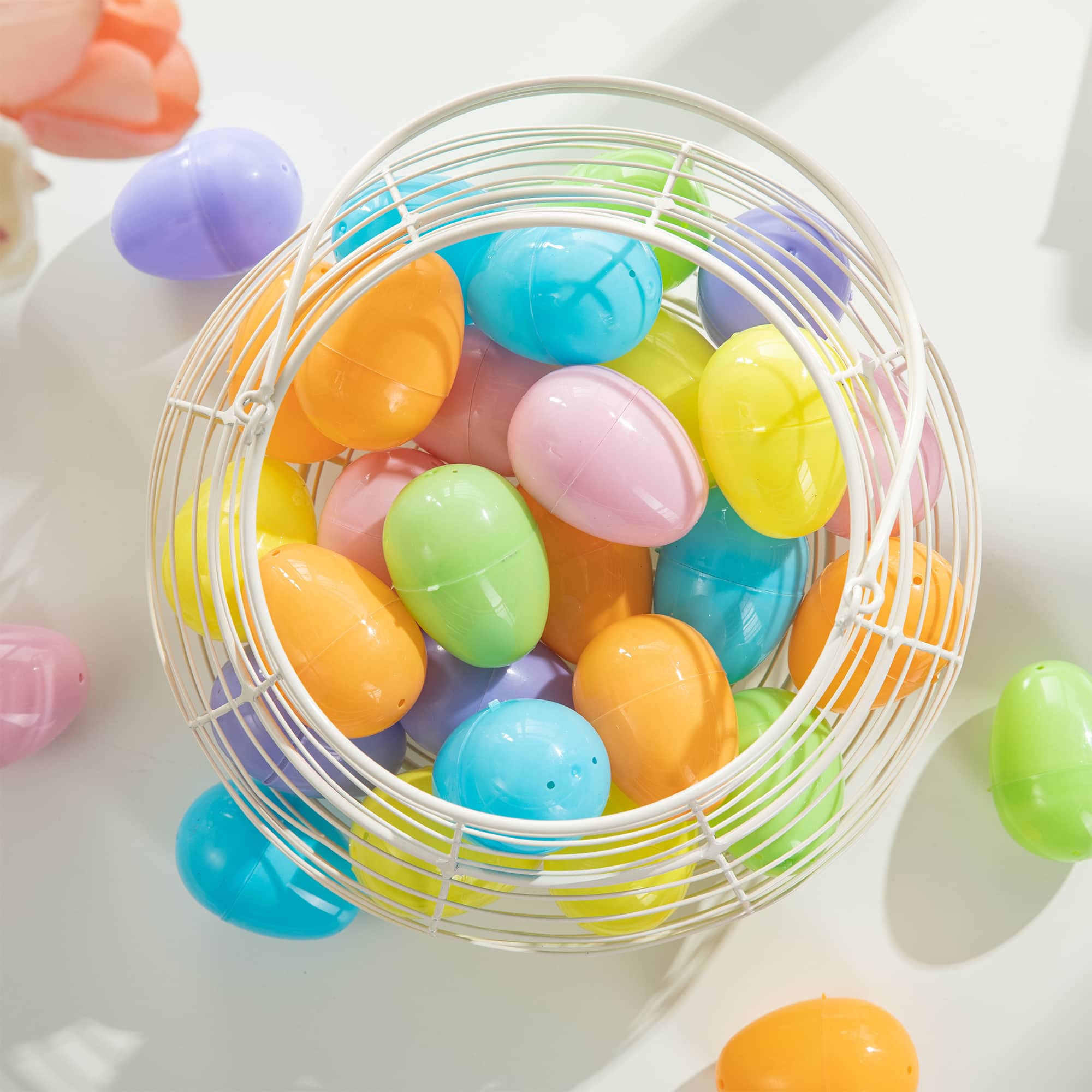 Glitzhome® 6 Colors Easter Plastic Fillable Eggs, 90ct.