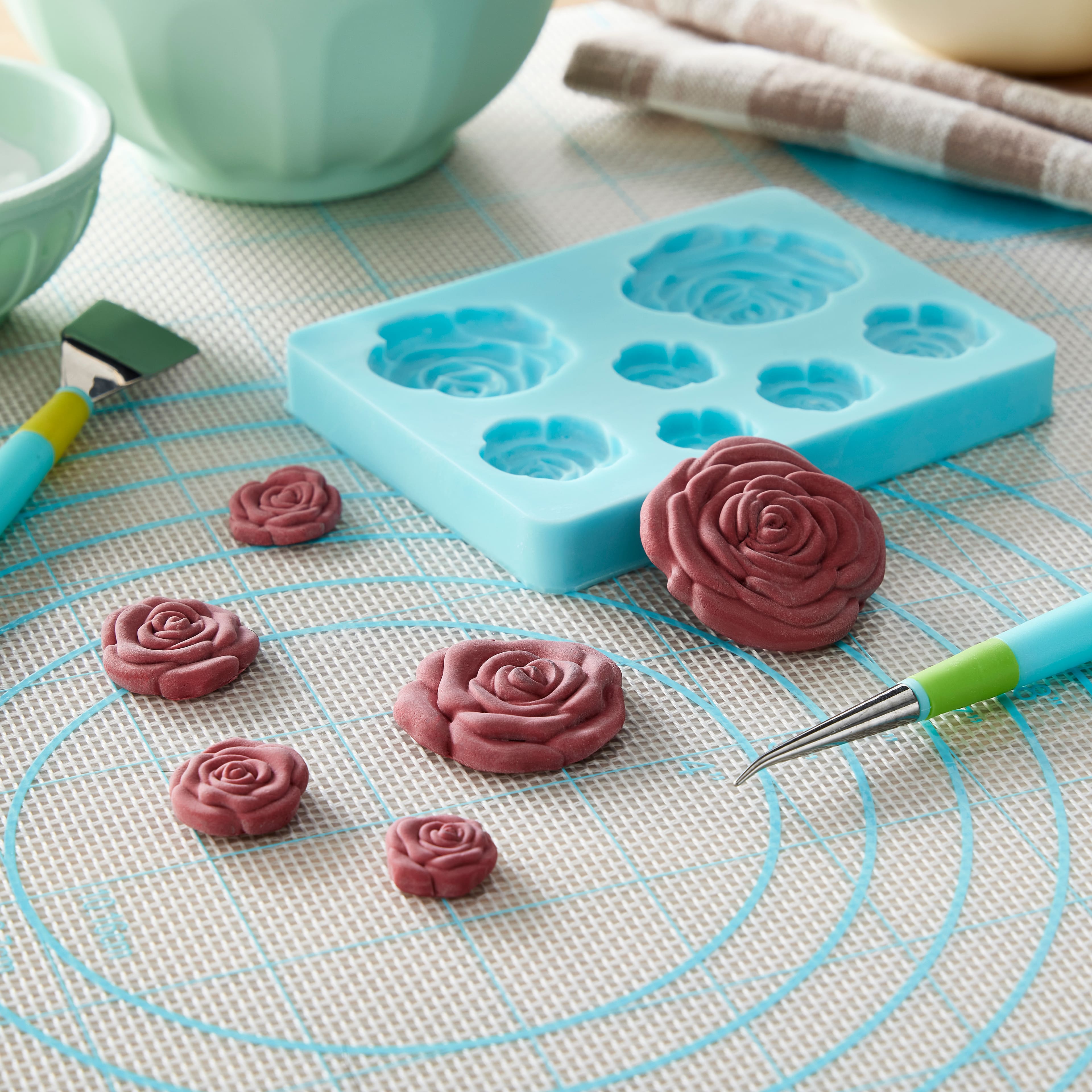 6 Pack: Roses Silicone Fondant Mold by Celebrate It&#xAE;