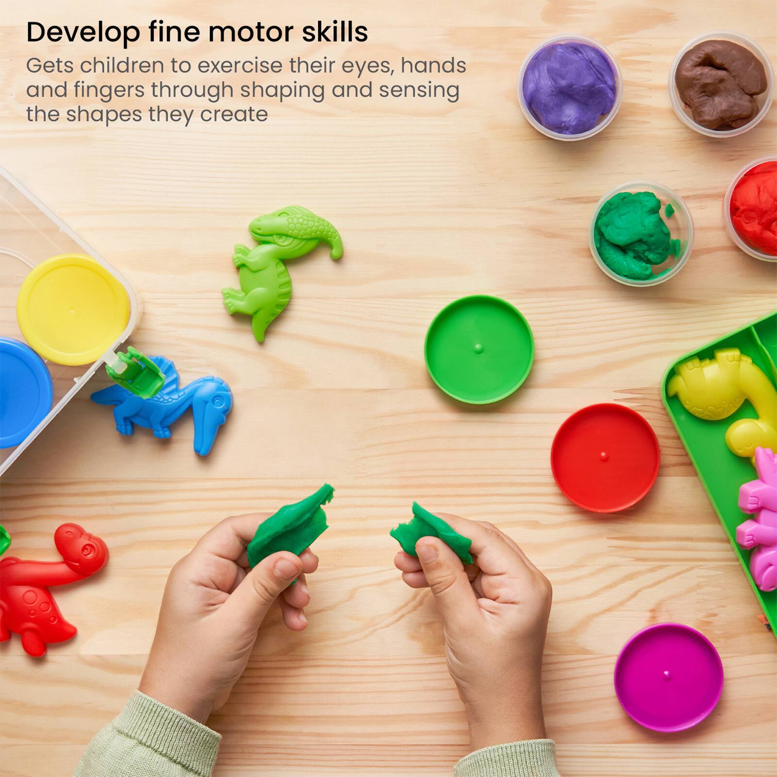 Arteza® Kids Dinosaurs Dough Kit, 12 pcs