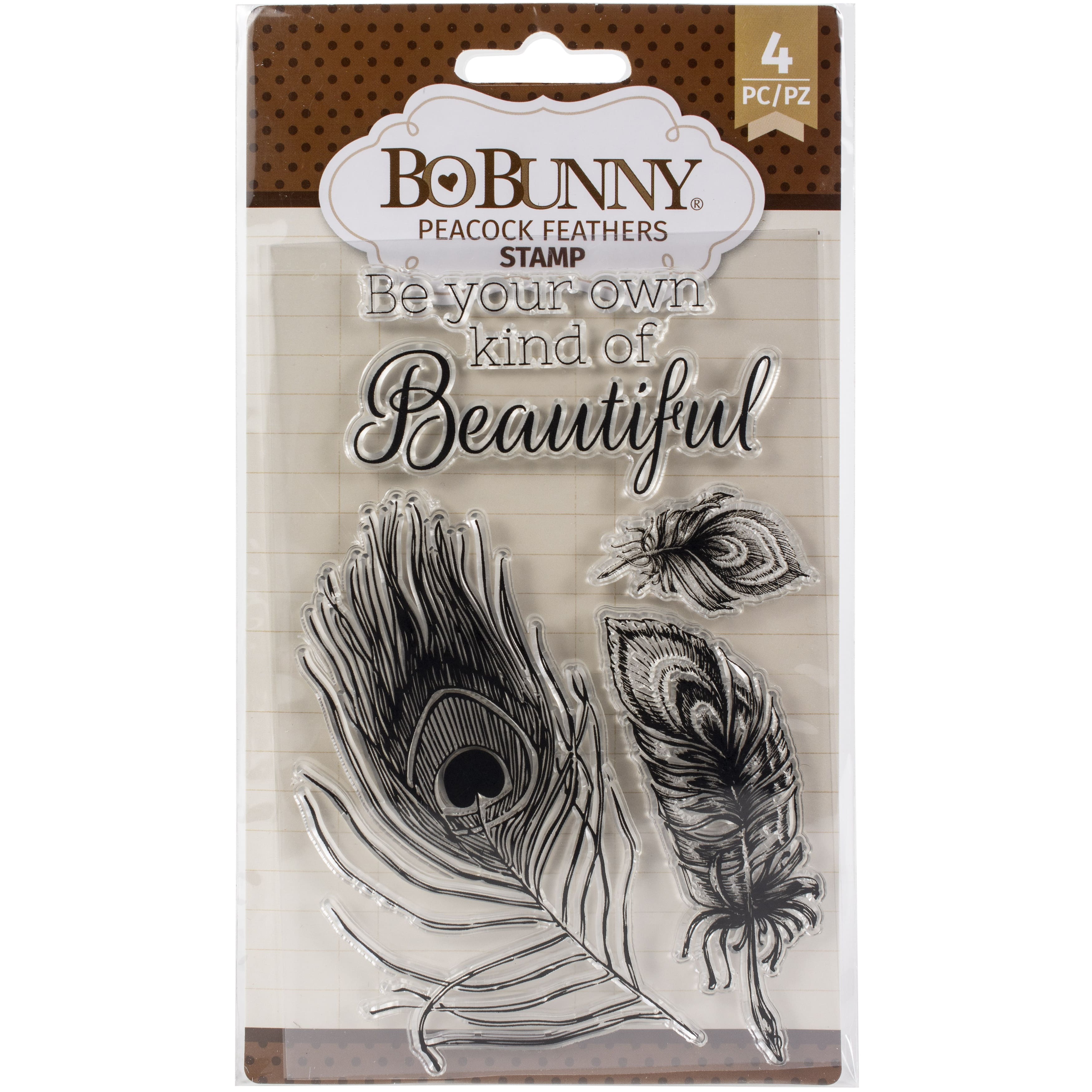Bo Bunny&#xAE; Peacock Feathers Clear Stamps