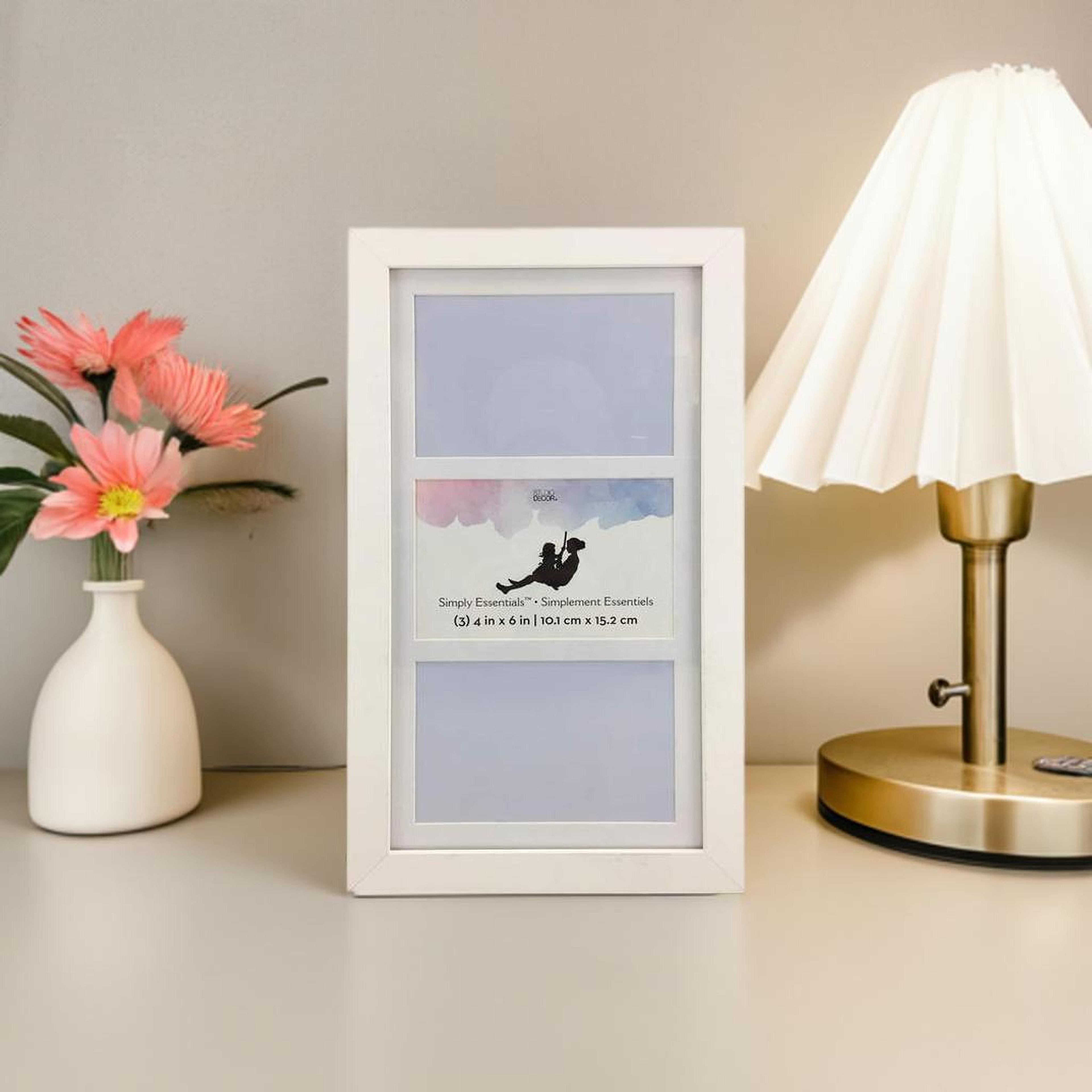 Simply Essentials&#x2122; 3 Opening 4&#x22; x 6&#x22; White Flat Top Collage Frame by Studio D&#xE9;cor&#xAE;