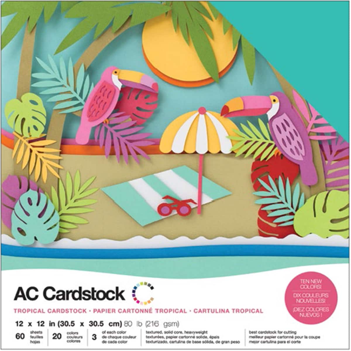 American Crafts™ Tropical Variety Cardstock Pack 12" x 12"