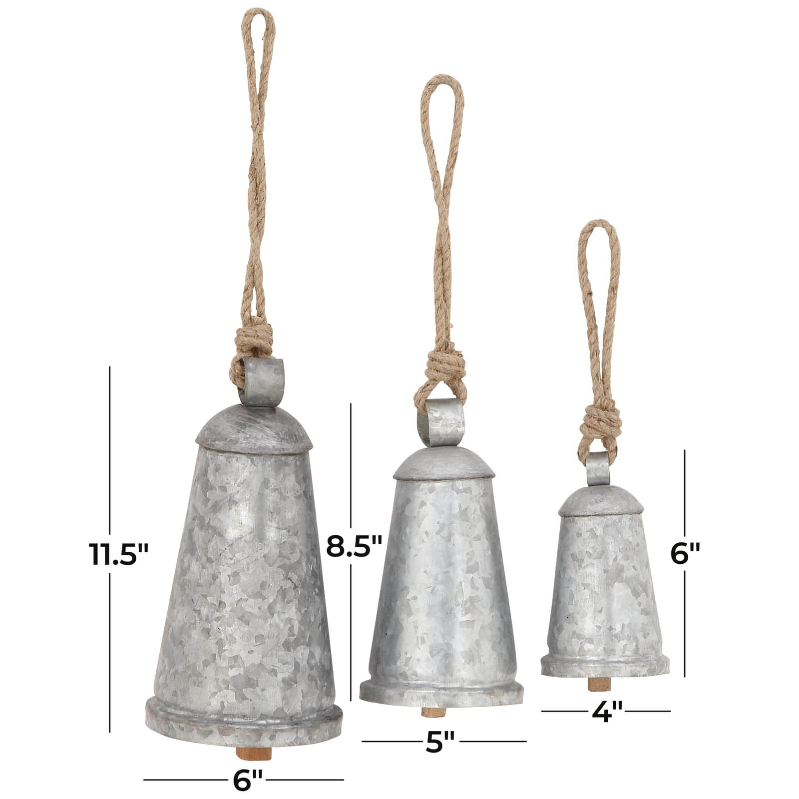 Gray Metal Rustic Windchime Set