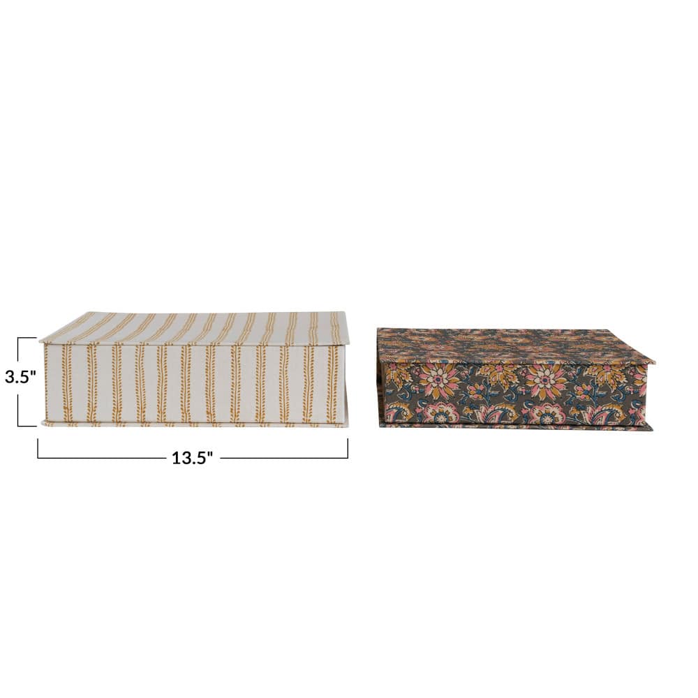 Hello Honey&#xAE; Fabric Covered Storage Boxes with Designs, 2ct.