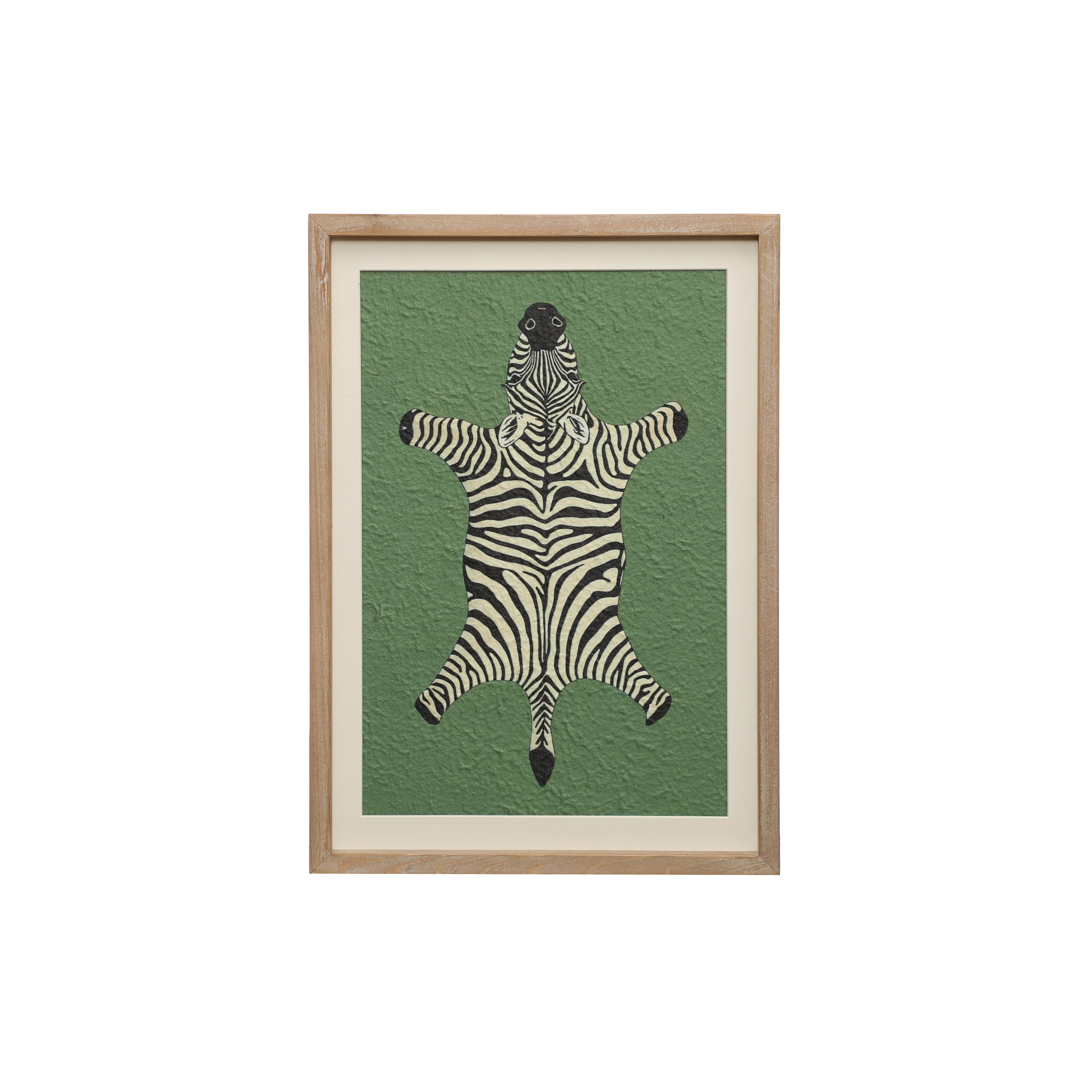 10&#x22; x 14&#x22; Framed Zebra Skin Rug Wall D&#xE9;cor by Ashland&#xAE;