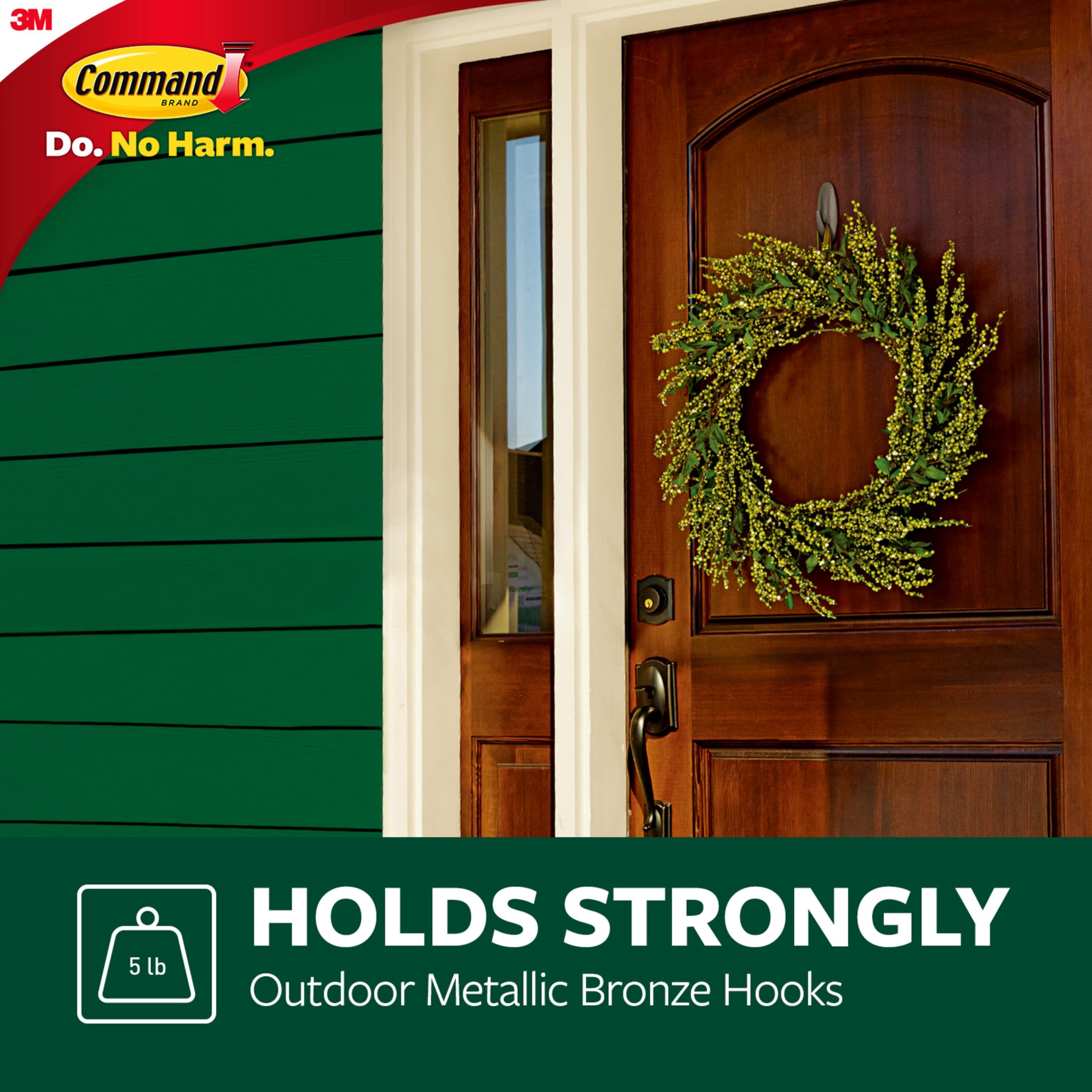 12 Pack: Command&#x2122; Large Metallic Bronze Outdoor Designer Hook