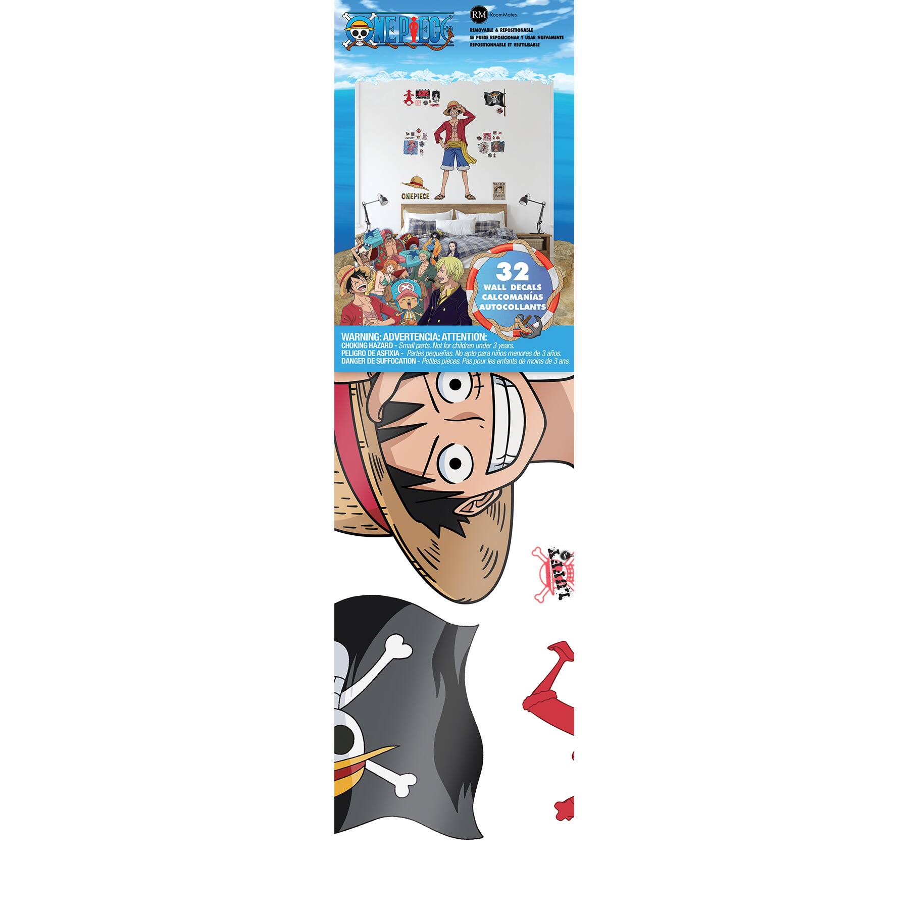 RoomMates One Piece Luffy Giant Peel & Stick Wall Decals