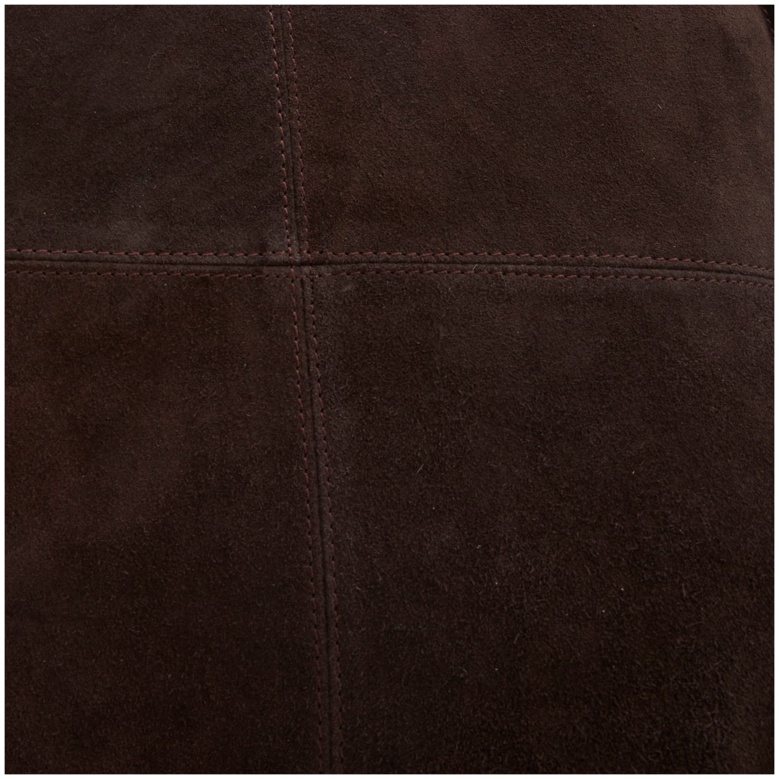 28&#x22; Leather Low Profile Square Pouf with Patchwork Design