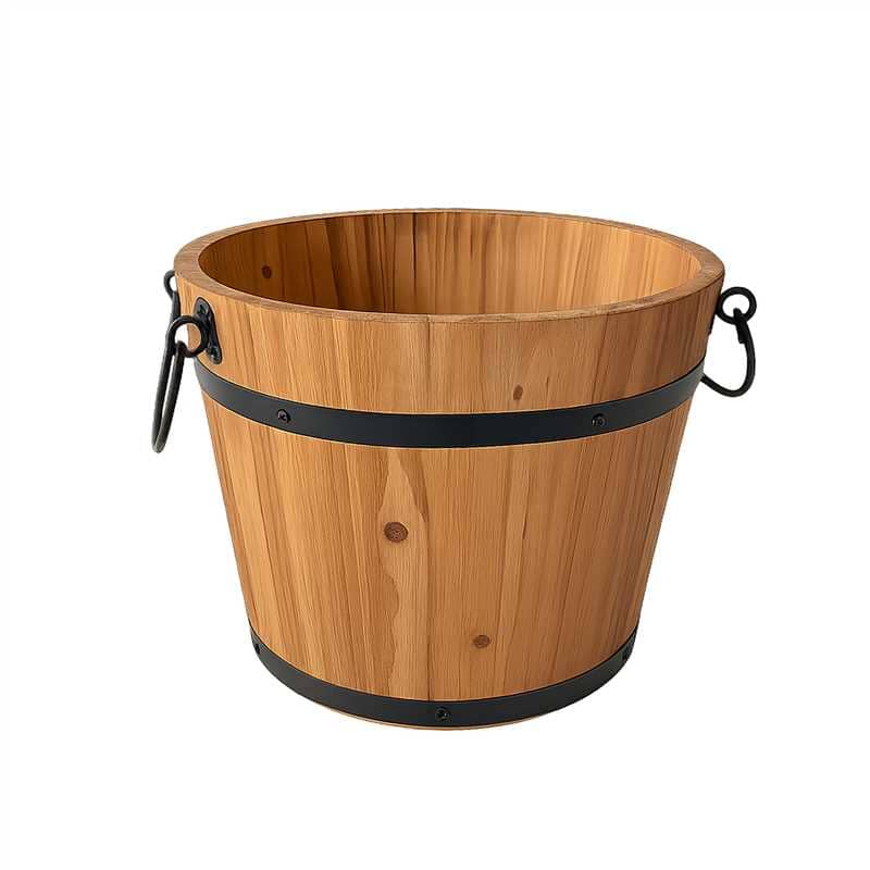 8&#x22; Natural Wood &#x26; Metal Bucket by Ashland&#xAE;