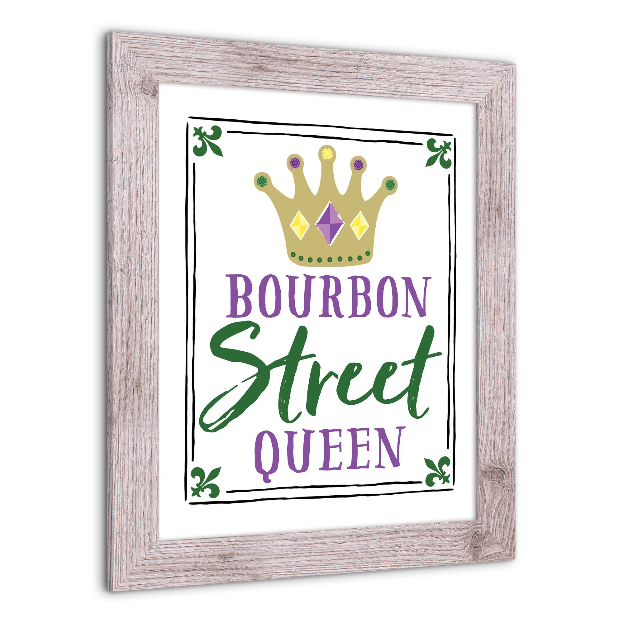 Bourbon Street Queen Western White Framed Print