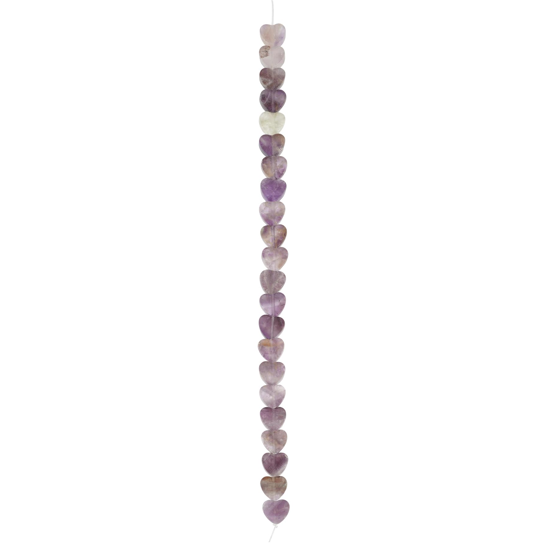 Amethyst Heart Beads, 7.8mm by Bead Landing™
