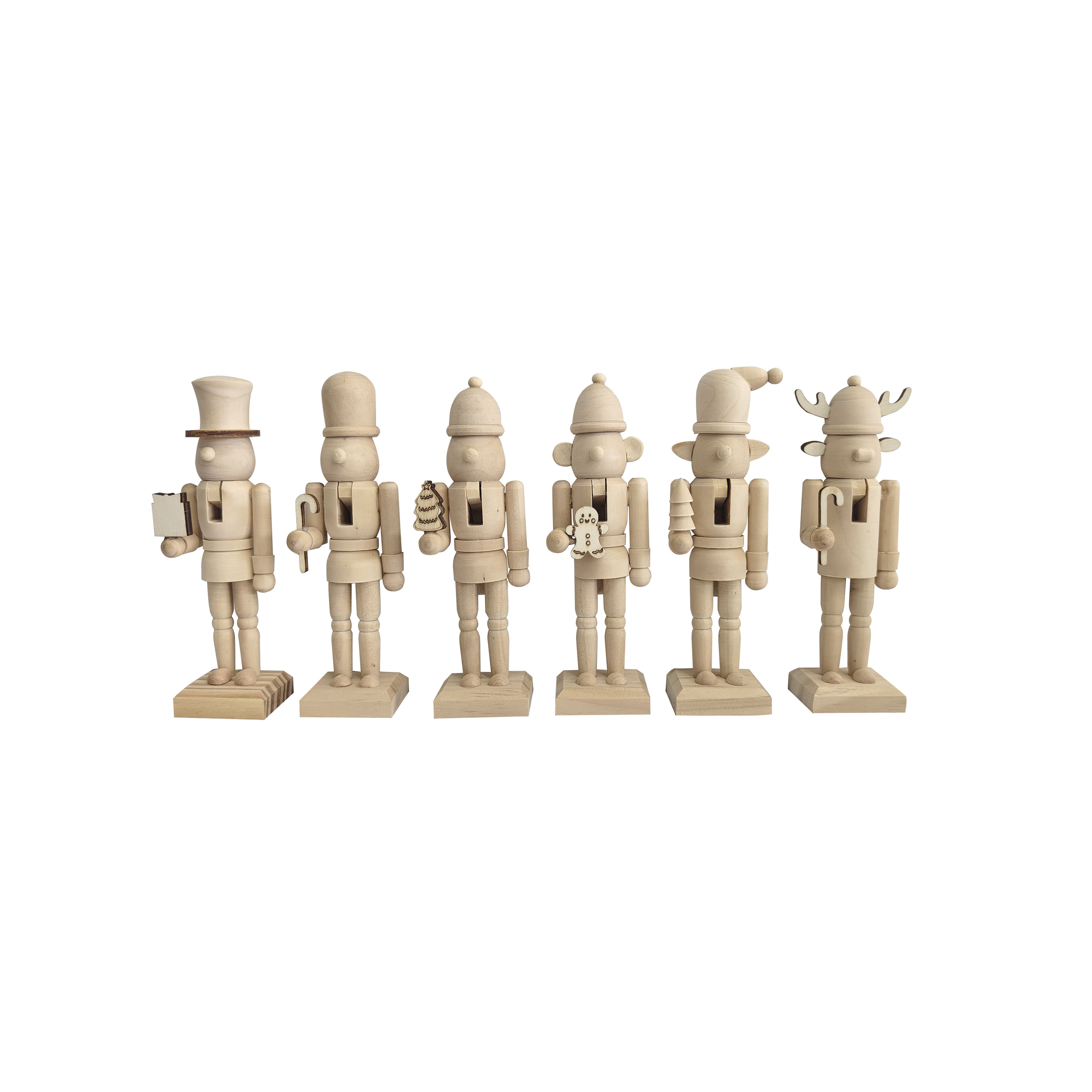 5&#x22; DIY Pinewood Nutcracker Set by Make Market&#xAE;