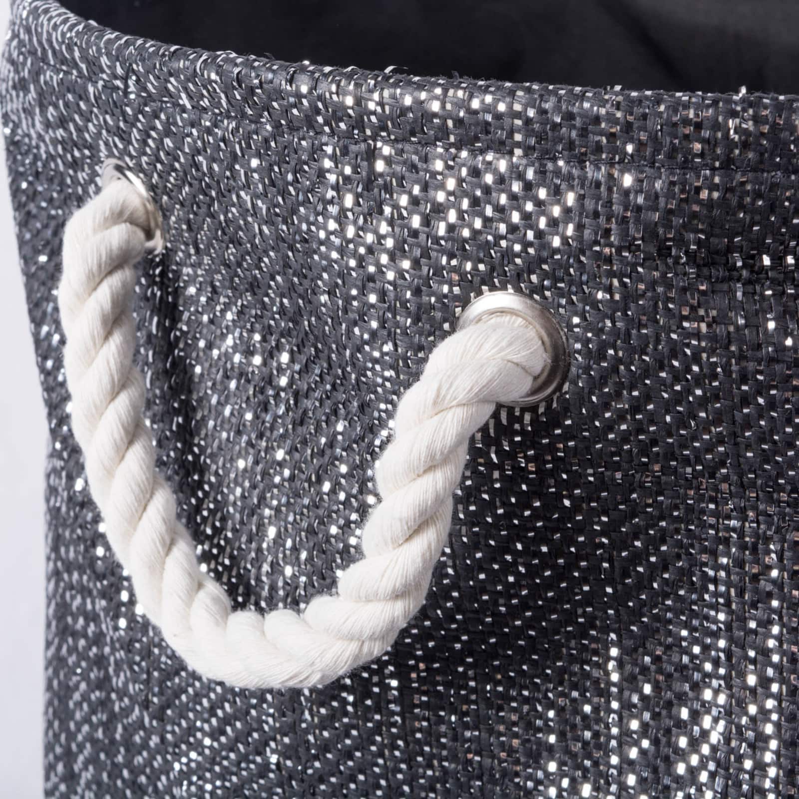 DII® 17" Woven Paper Lurex Storage Bin