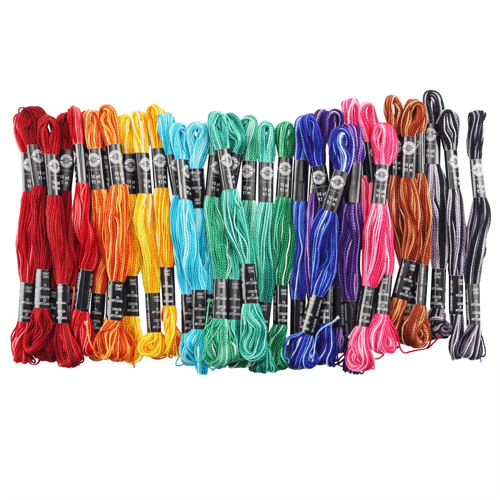 12 Packs: 36 ct. (432 total) Variegated Craft Cord by Loops &#x26; Threads&#x2122;