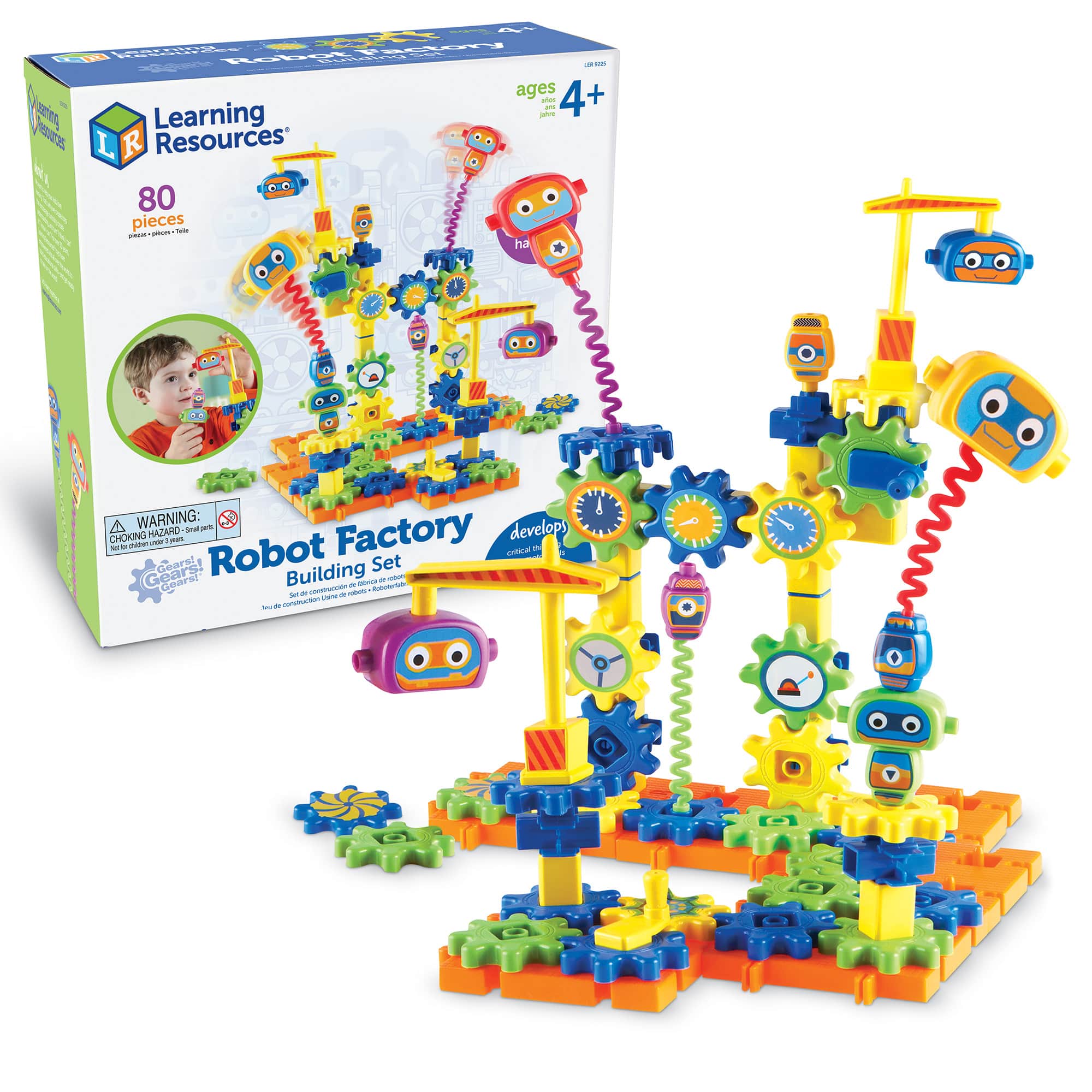 Learning Resources Gears! Gears! Gears! Robot Factory Building Set ...