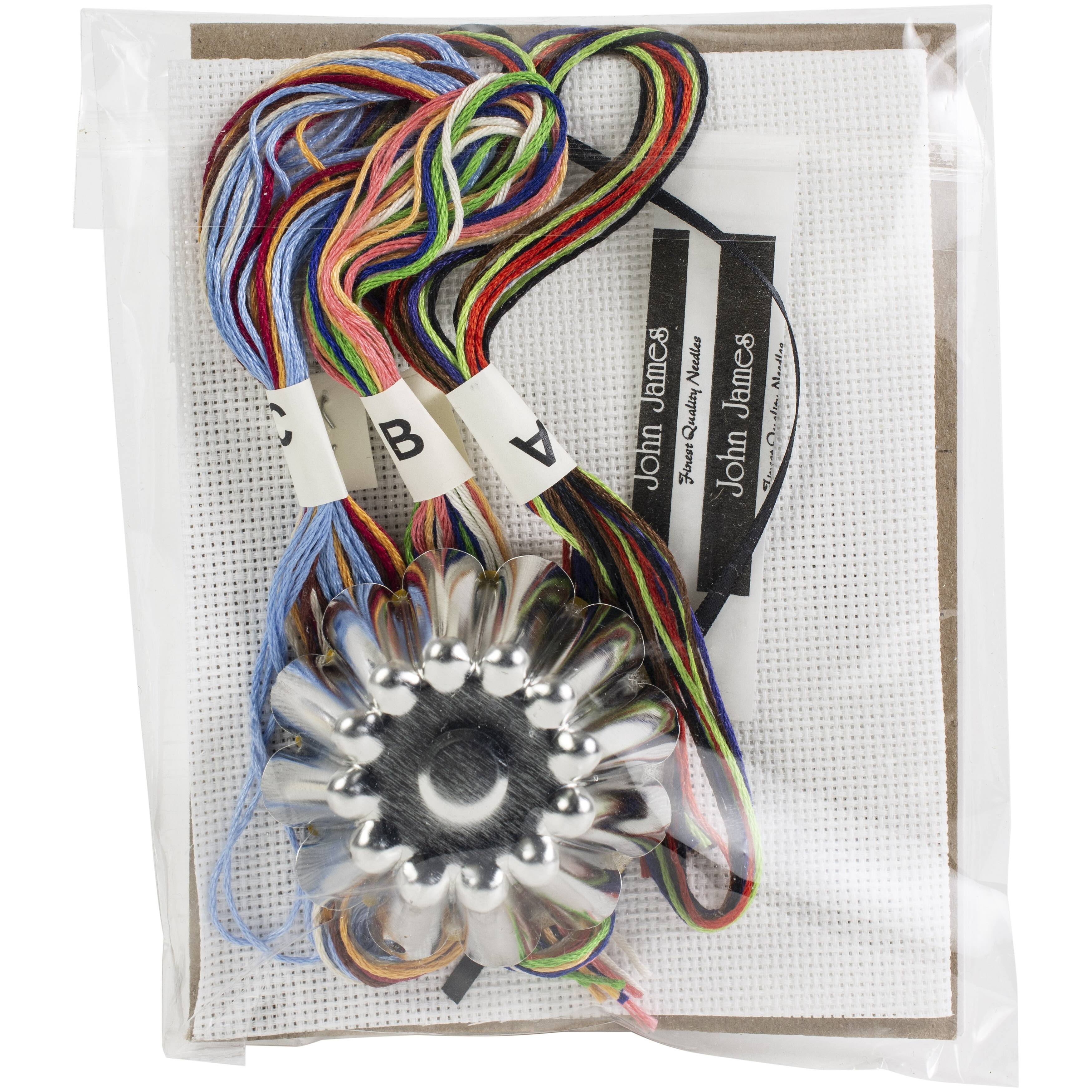 Colonial Needle Jolly Reindeer Tart Tin Counted Cross Stitch Kit