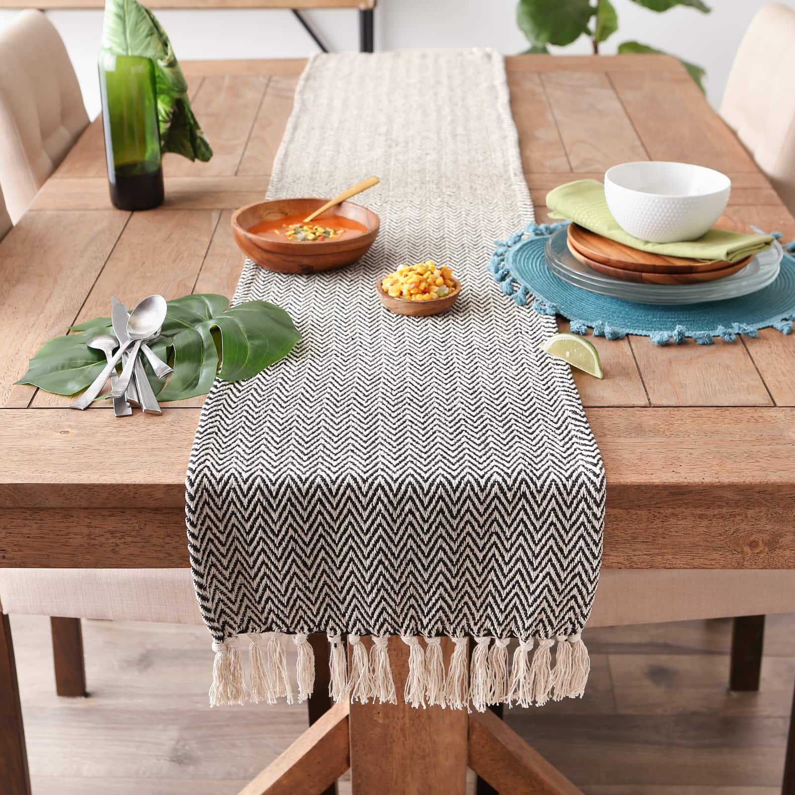 DII&#xAE; 72&#x22; Chevron Handloom Table Runner