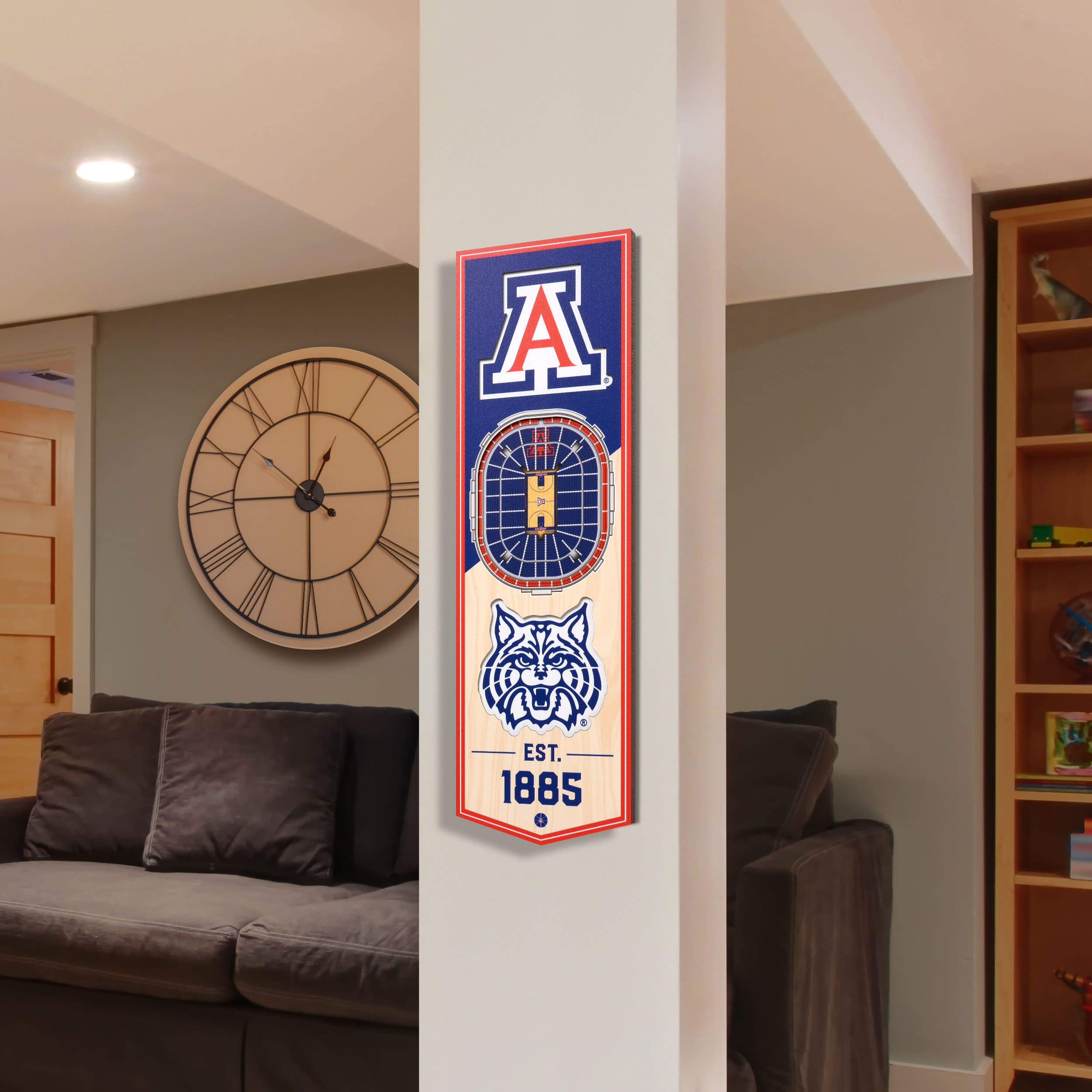 NCAA 6&#x22; x 19&#x22; StadiumView 3D Banner