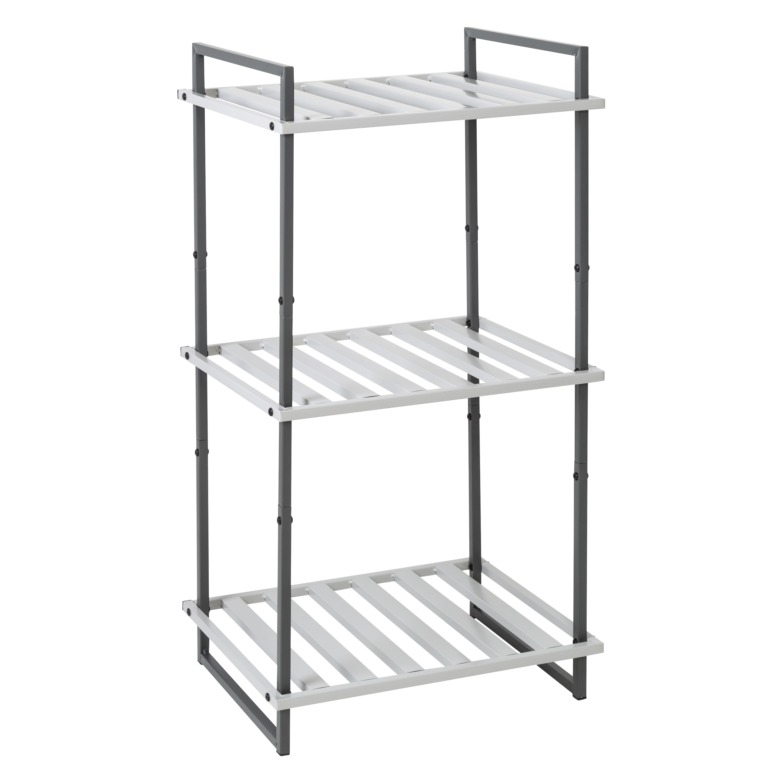 Honey Can Do Gray Tones 3-Tier Tubular Metal Shelf