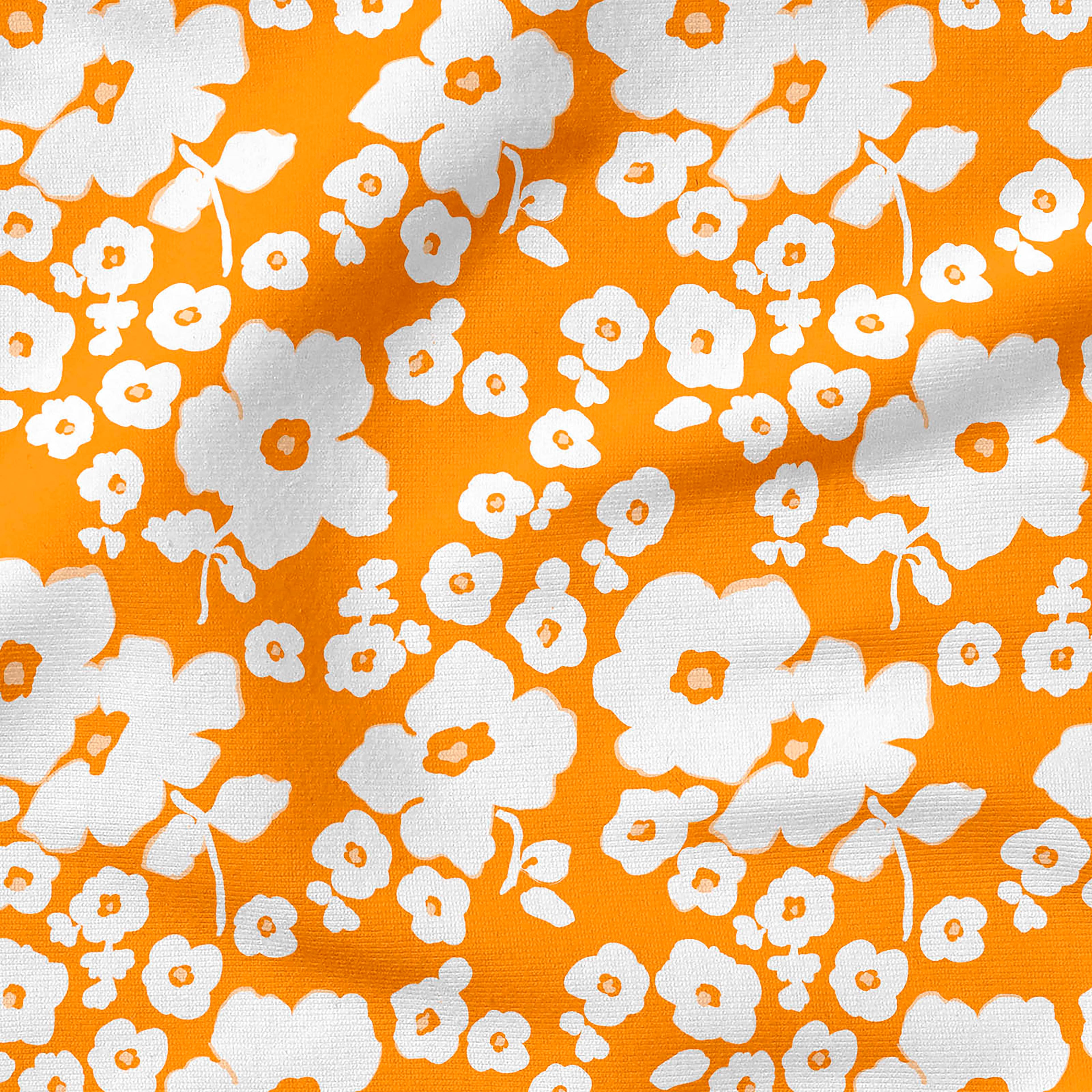 Madcap Cottage Prints Charming Orange Blossoms Cotton Fabric