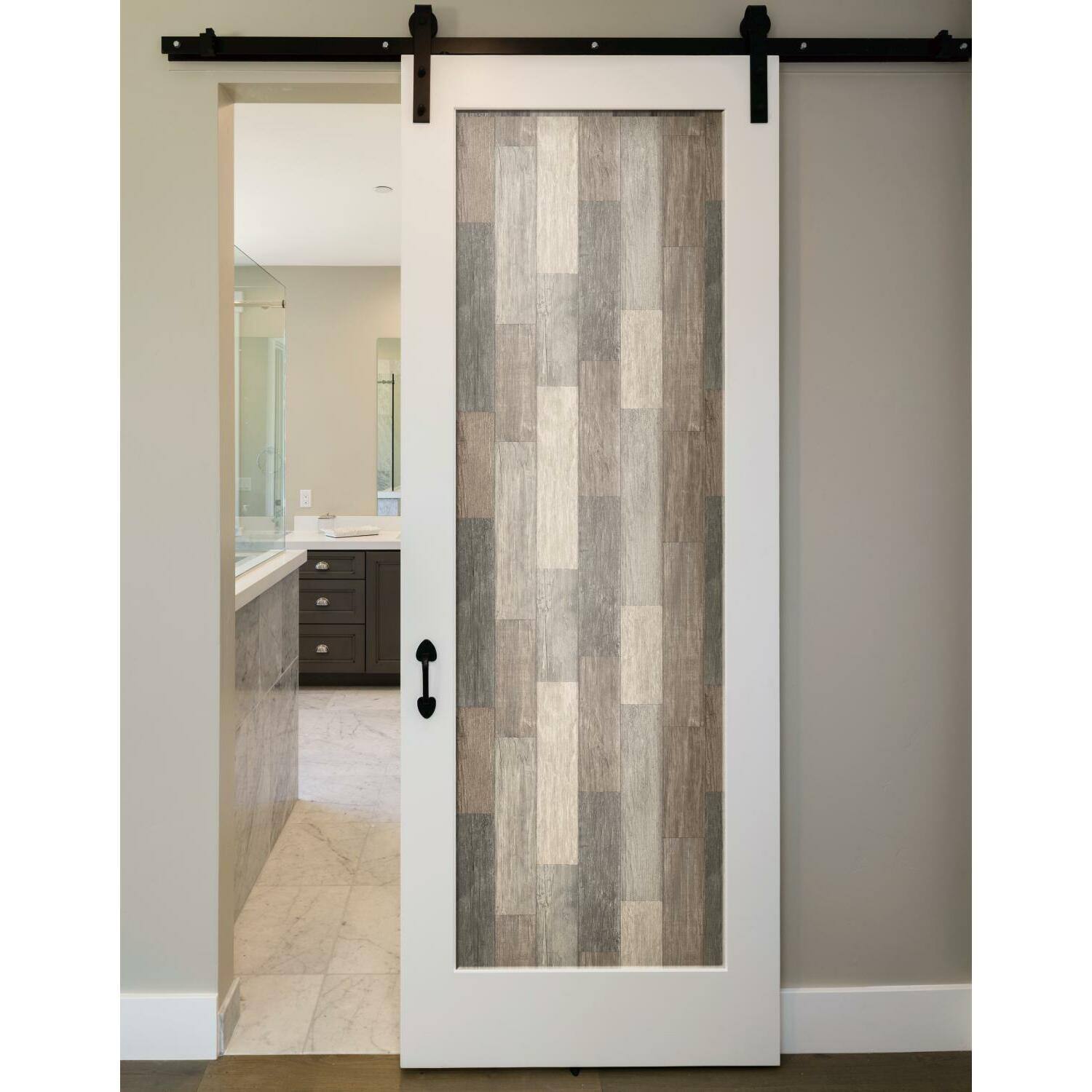 RoomMates Black Weathered Wood Plank Peel &#x26; Stick Wallpaper