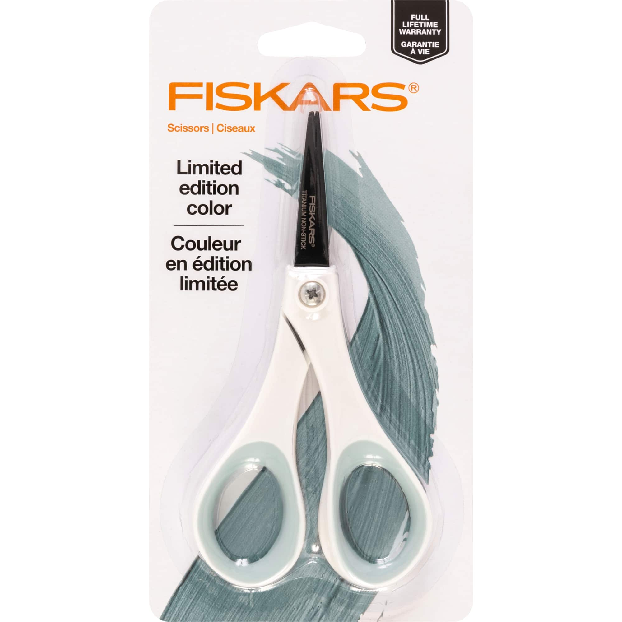 12 Pack: Fiskars&#xAE; Nonstick Titanium Softgrip&#xAE; Detail Scissors