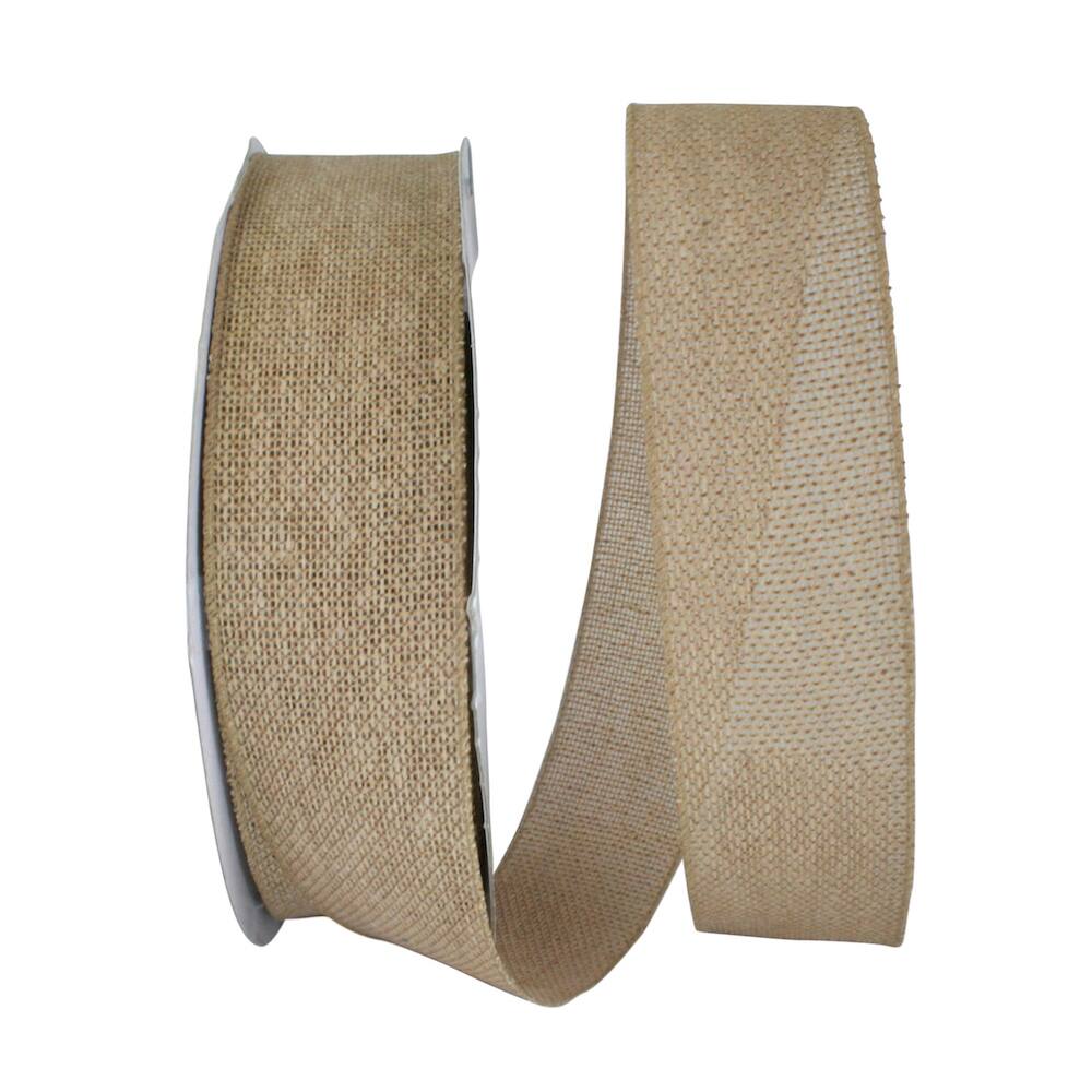 JAM Paper 2.5" Burlap Wired Edge Ribbon