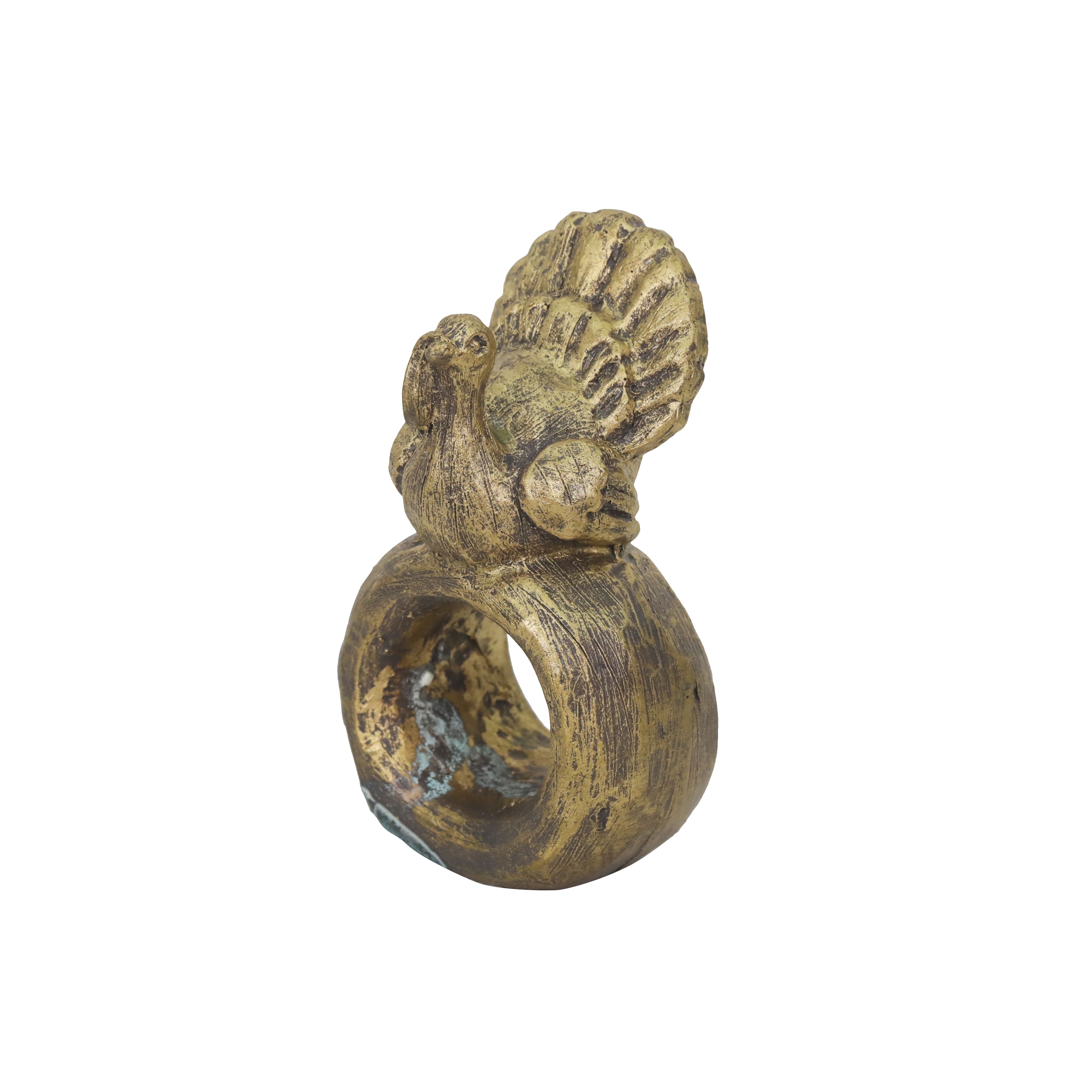 3.75" Antique Brass Turkey Napkin Ring by Ashland®