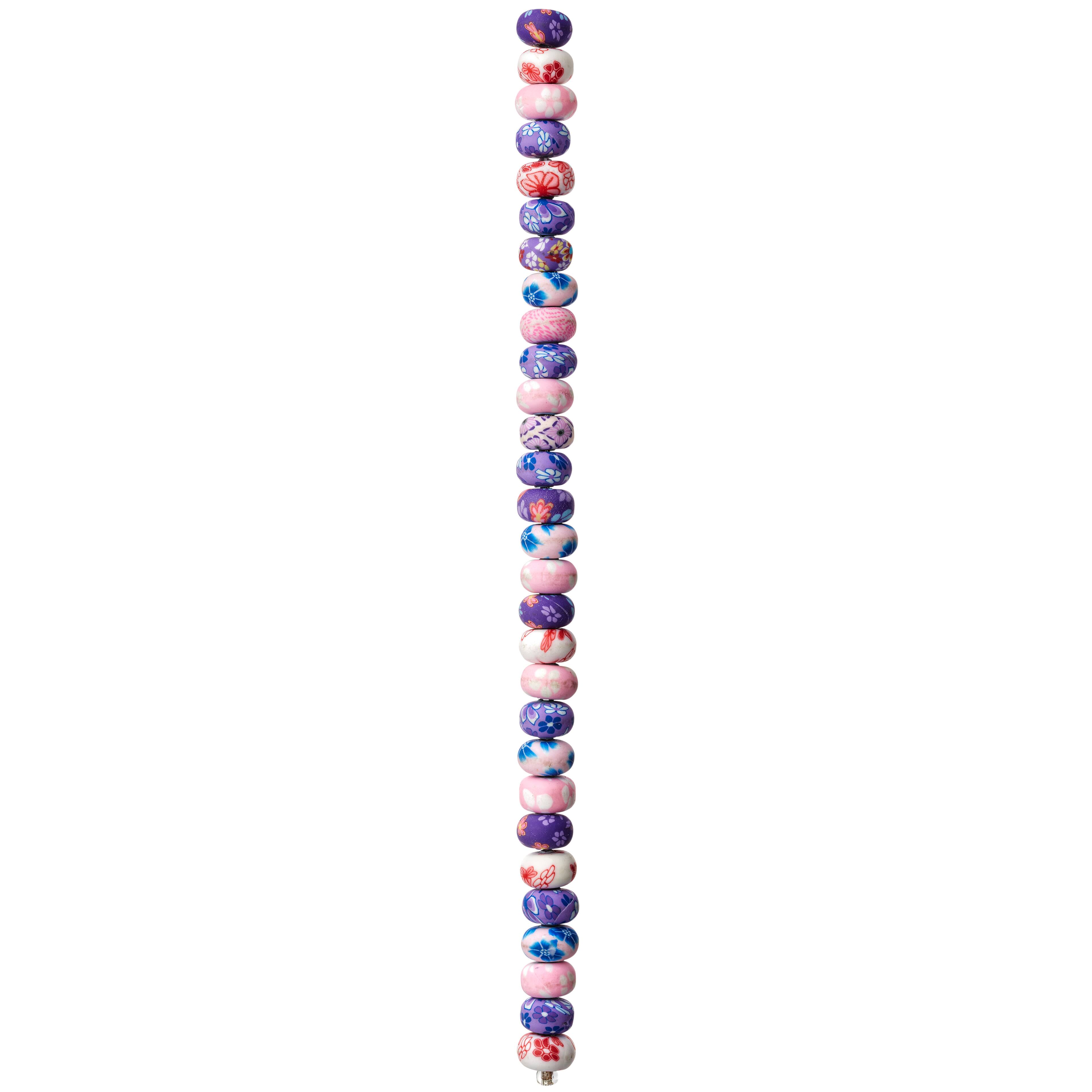 12 Pack: Pink Acrylic Flower Rondelle Beads, 10mm by Bead Landing™