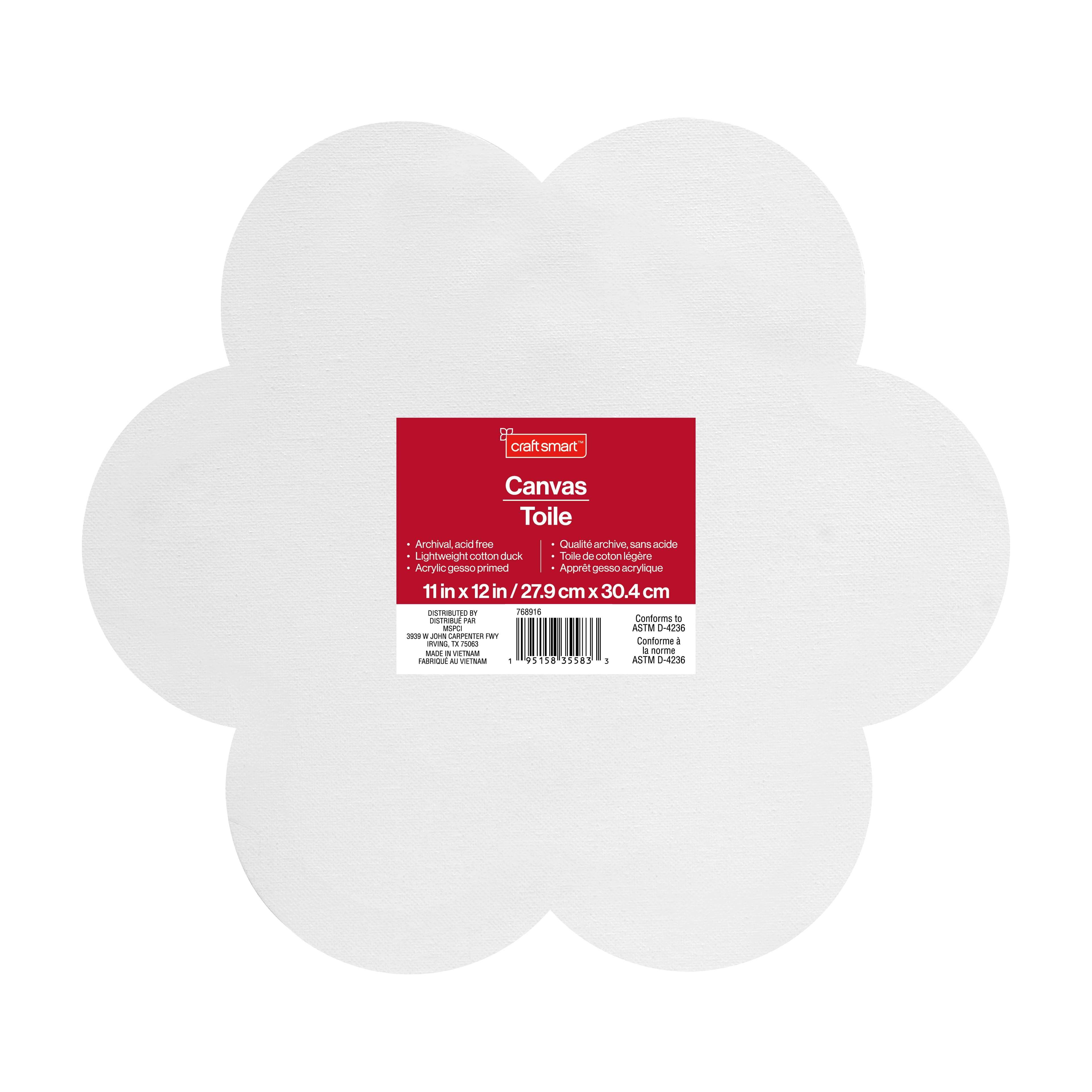 11" x 12" Flower Cotton Duck Canvas by Craft Smart™