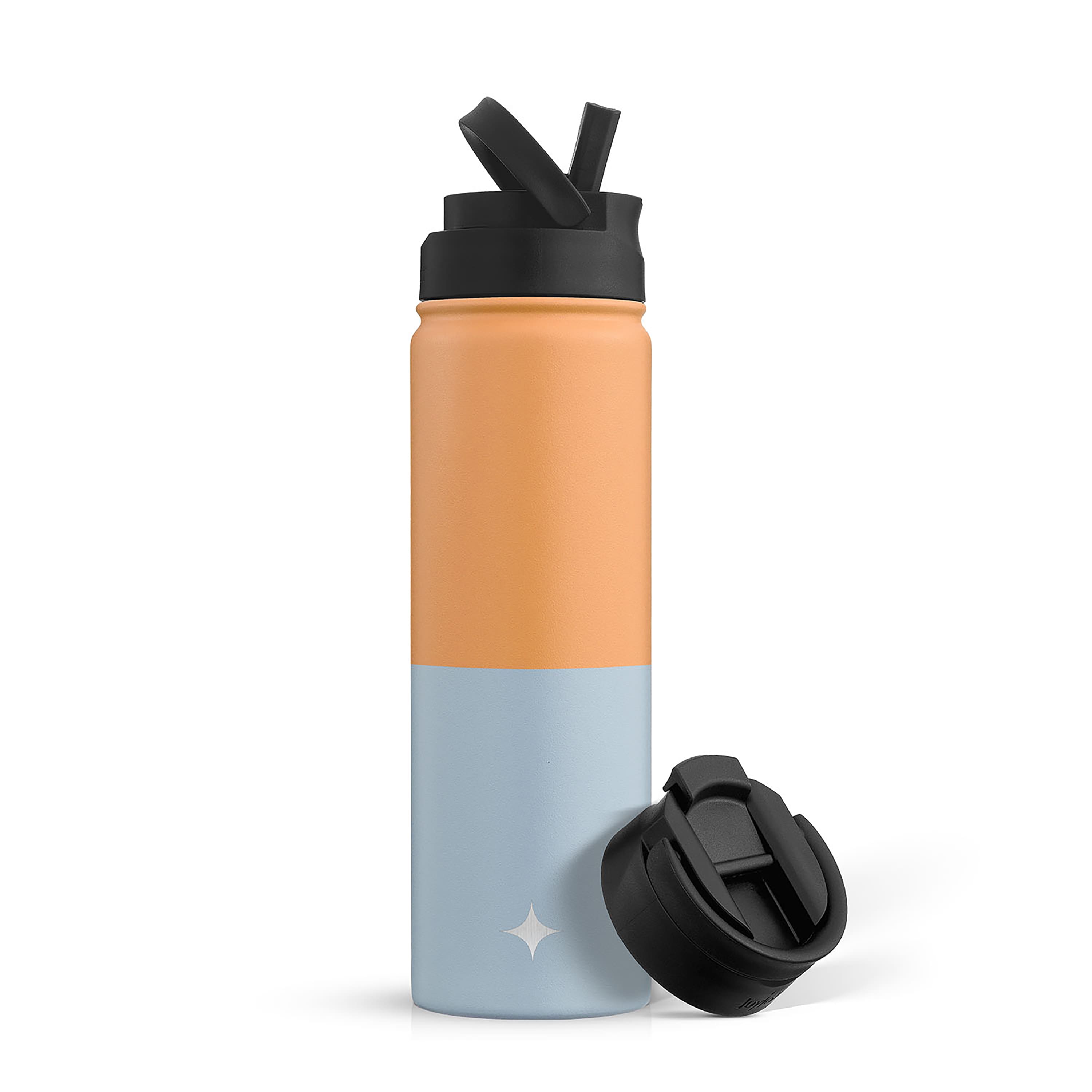 JoyJolt&#xAE; 22oz. Triple Insulated Water Bottle with Flip Lid &#x26; Sport Straw Lid