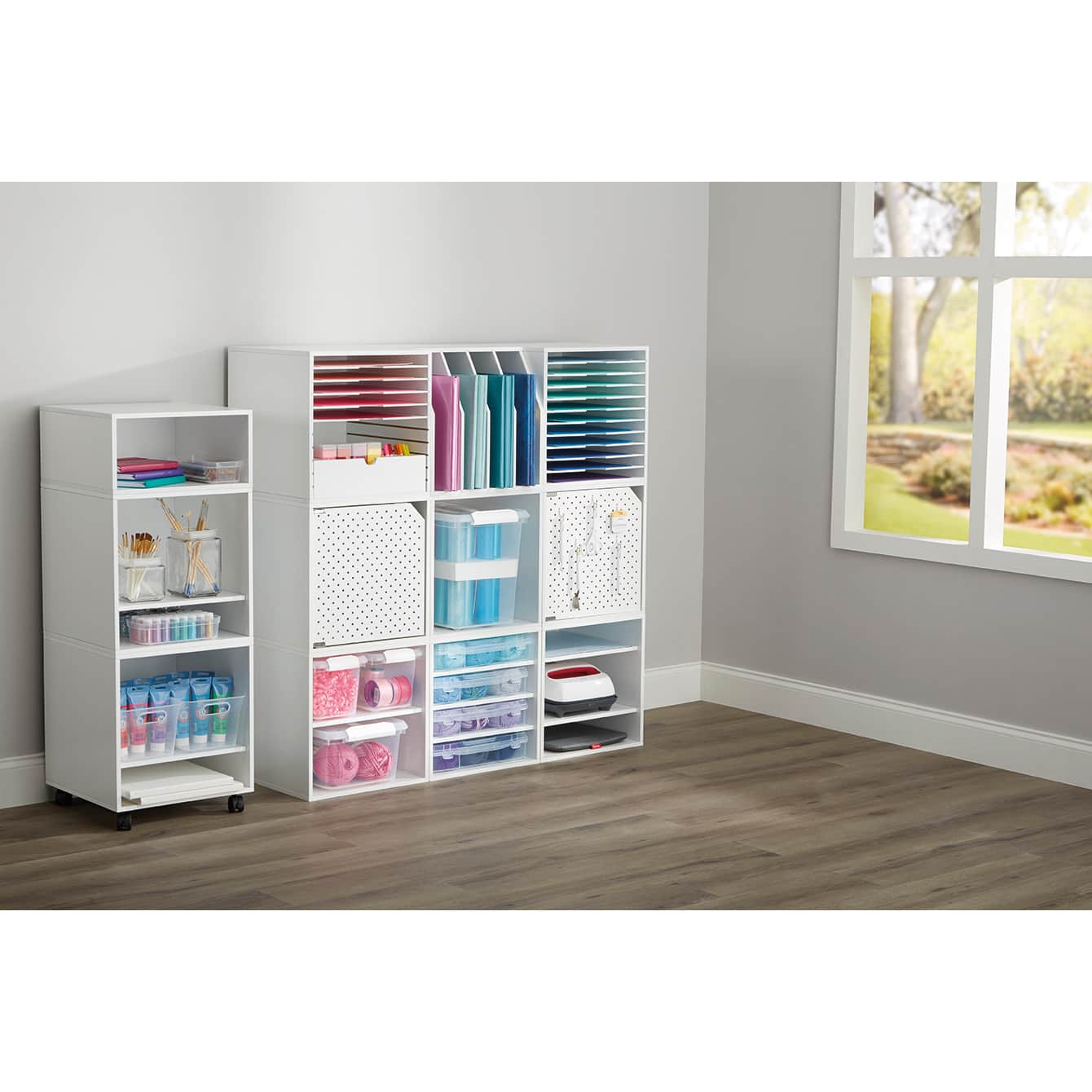 6 Pack: 16&#x22; White Modular Cube with Shelf by Simply Tidy&#xAE;