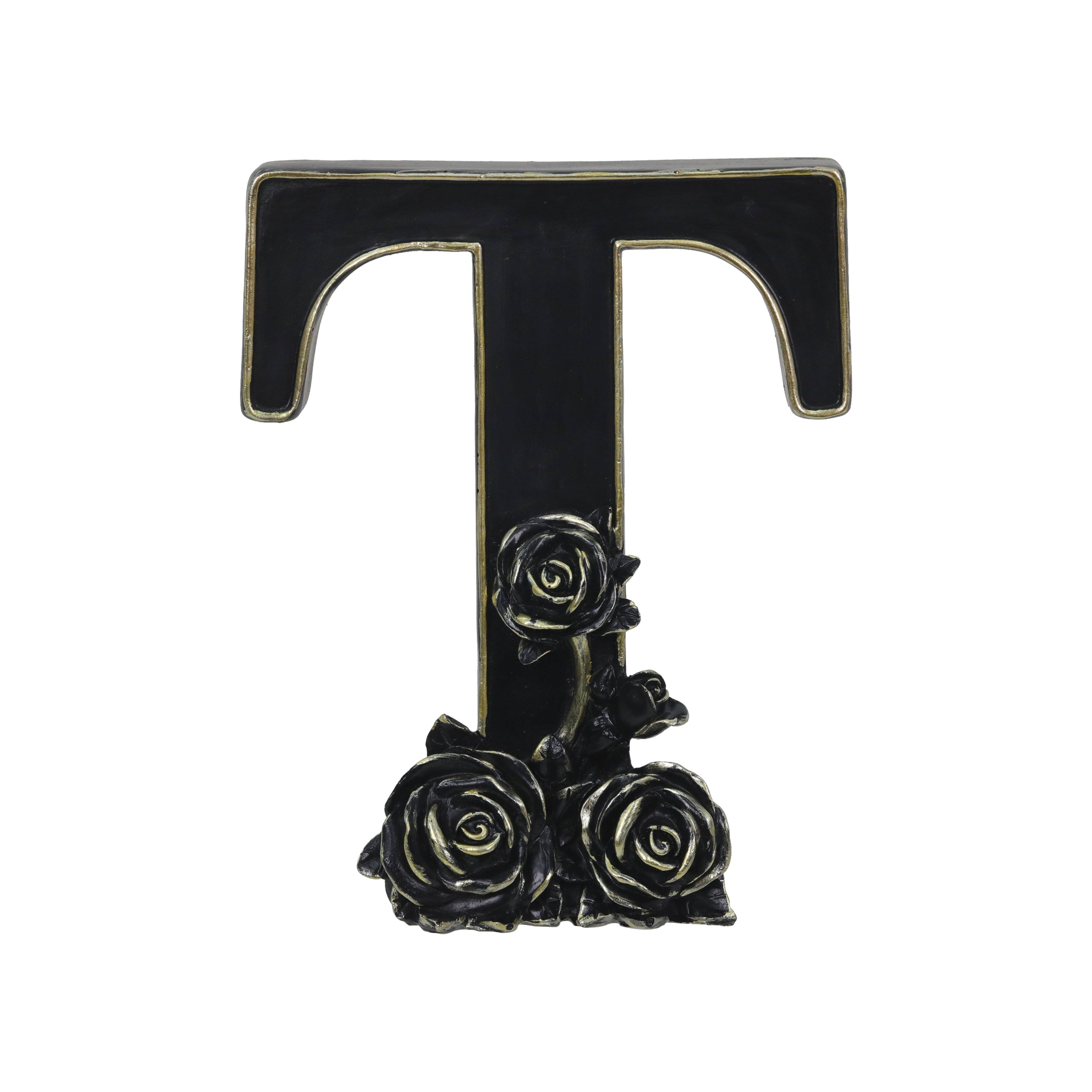8" Black Rose Monogram Letter by Ashland®