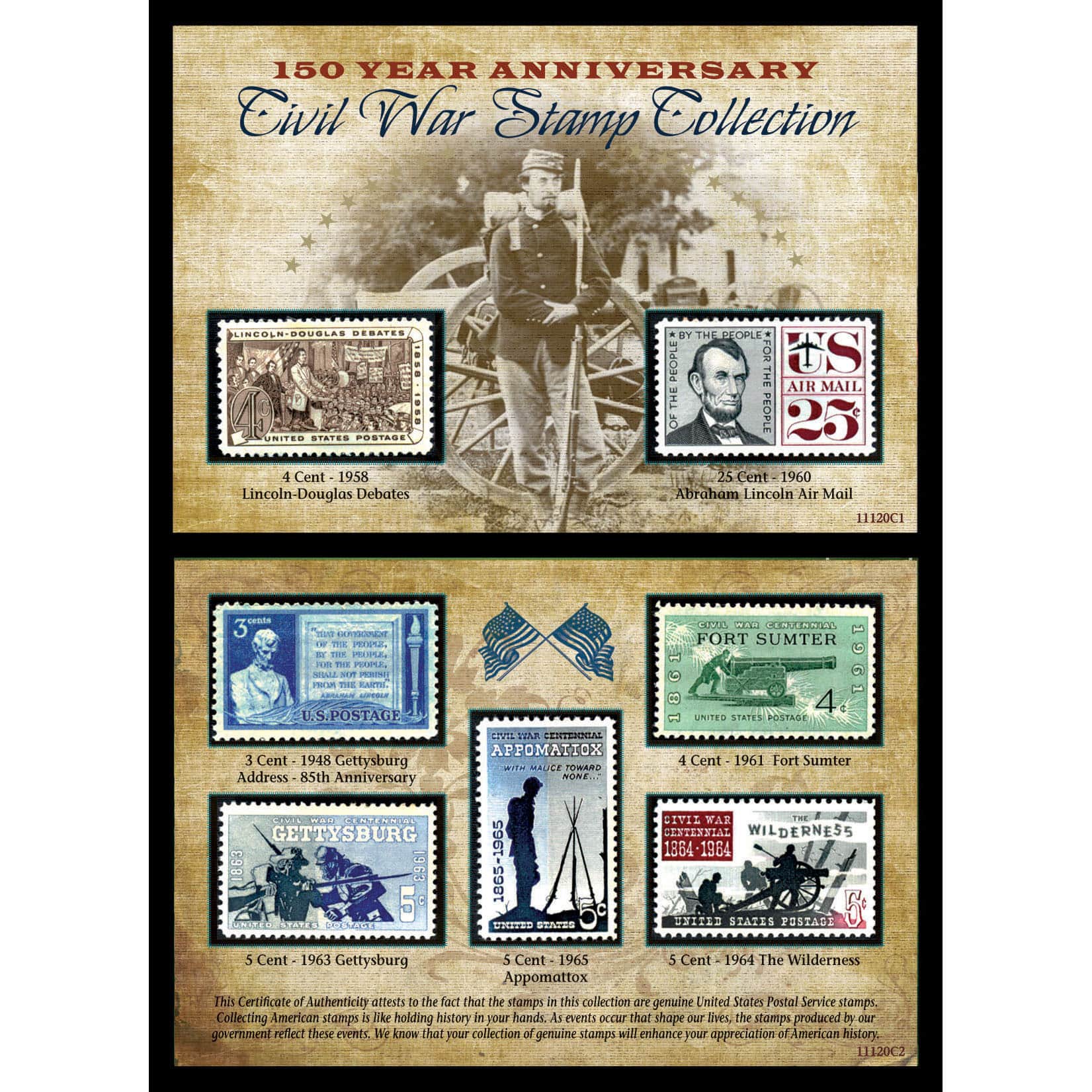 US Postage 1960 Year Set of Commemorative Postage Stamps
